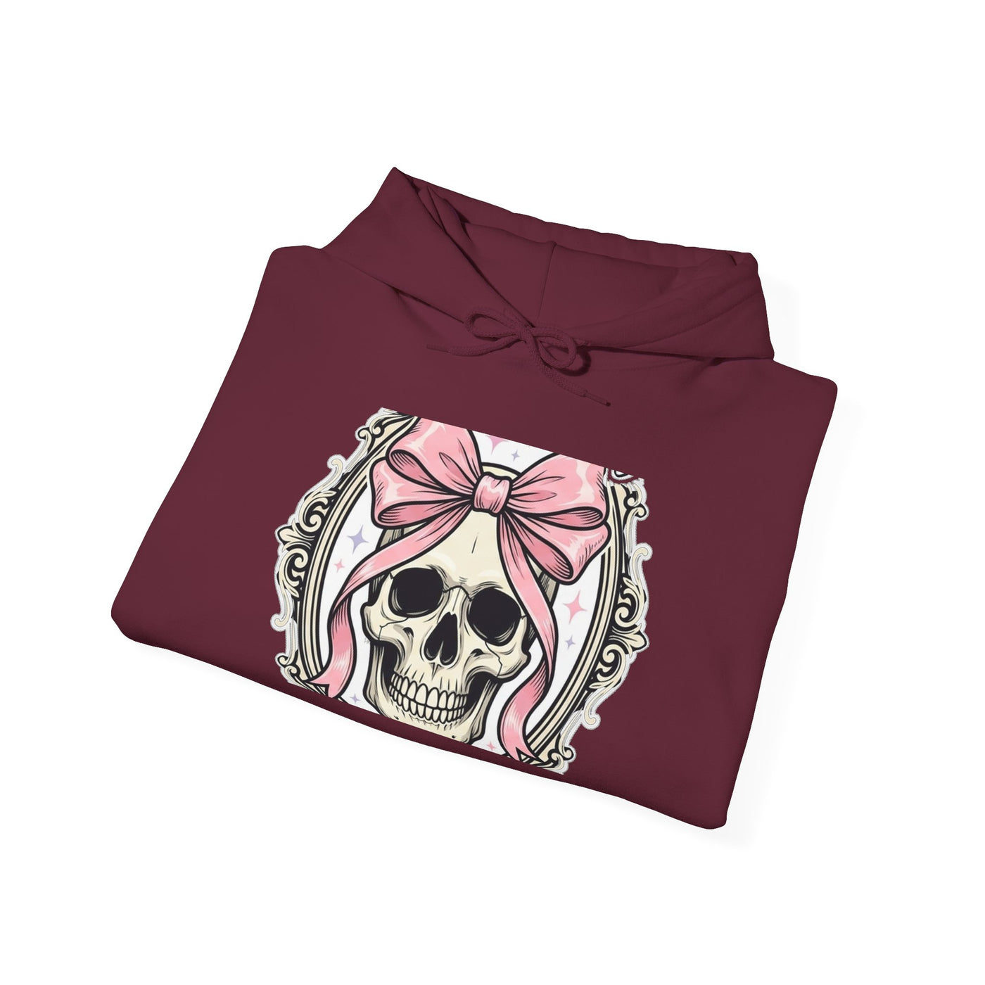 Healing But Exhausted Coquette Skull Hoodie