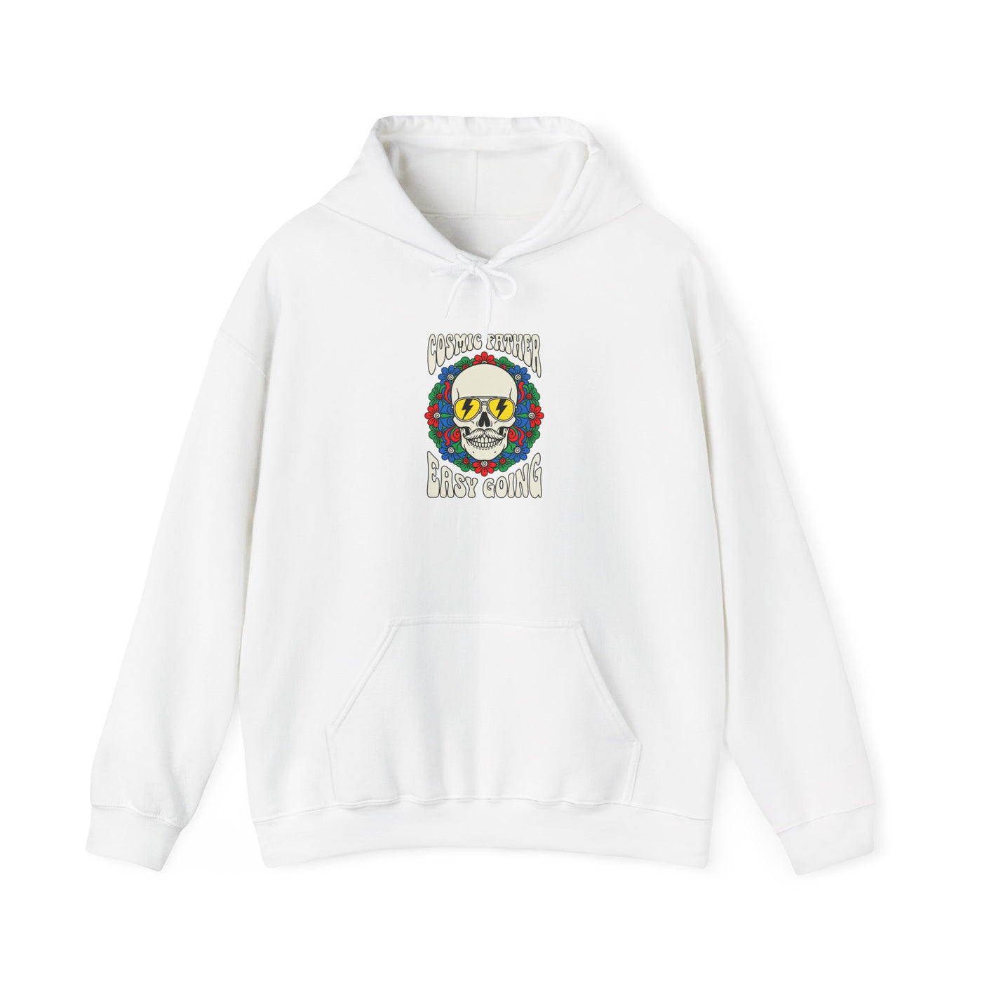 Cosmic Father Retro Skull Graphic Hoodie