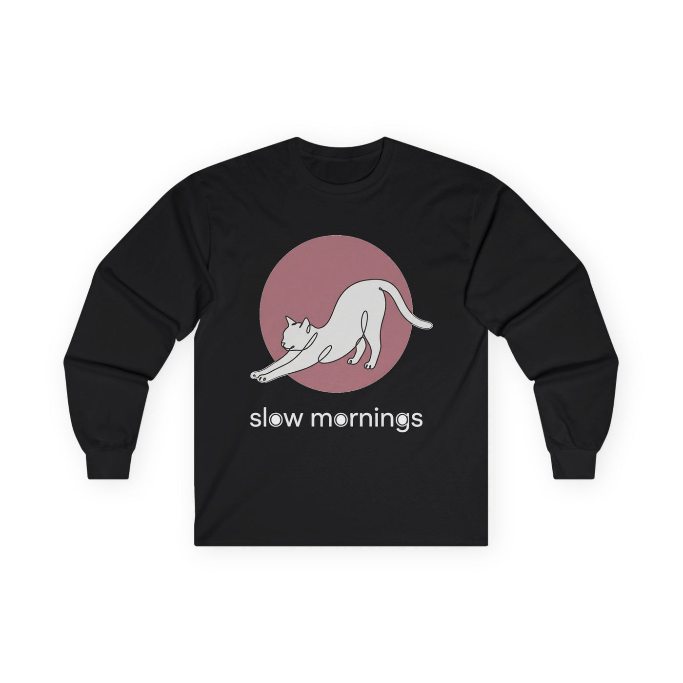 Minimalist Single-Line Stretching Cat Long Sleeve