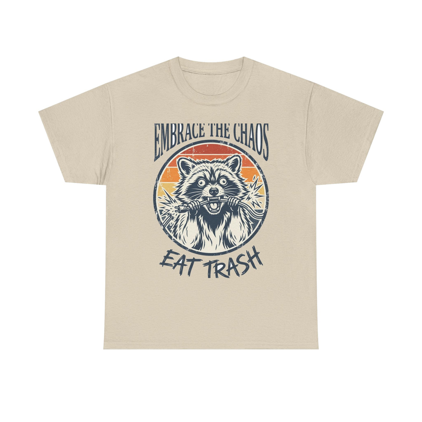 Live Fast Eat Trash Retro Raccoon Tee
