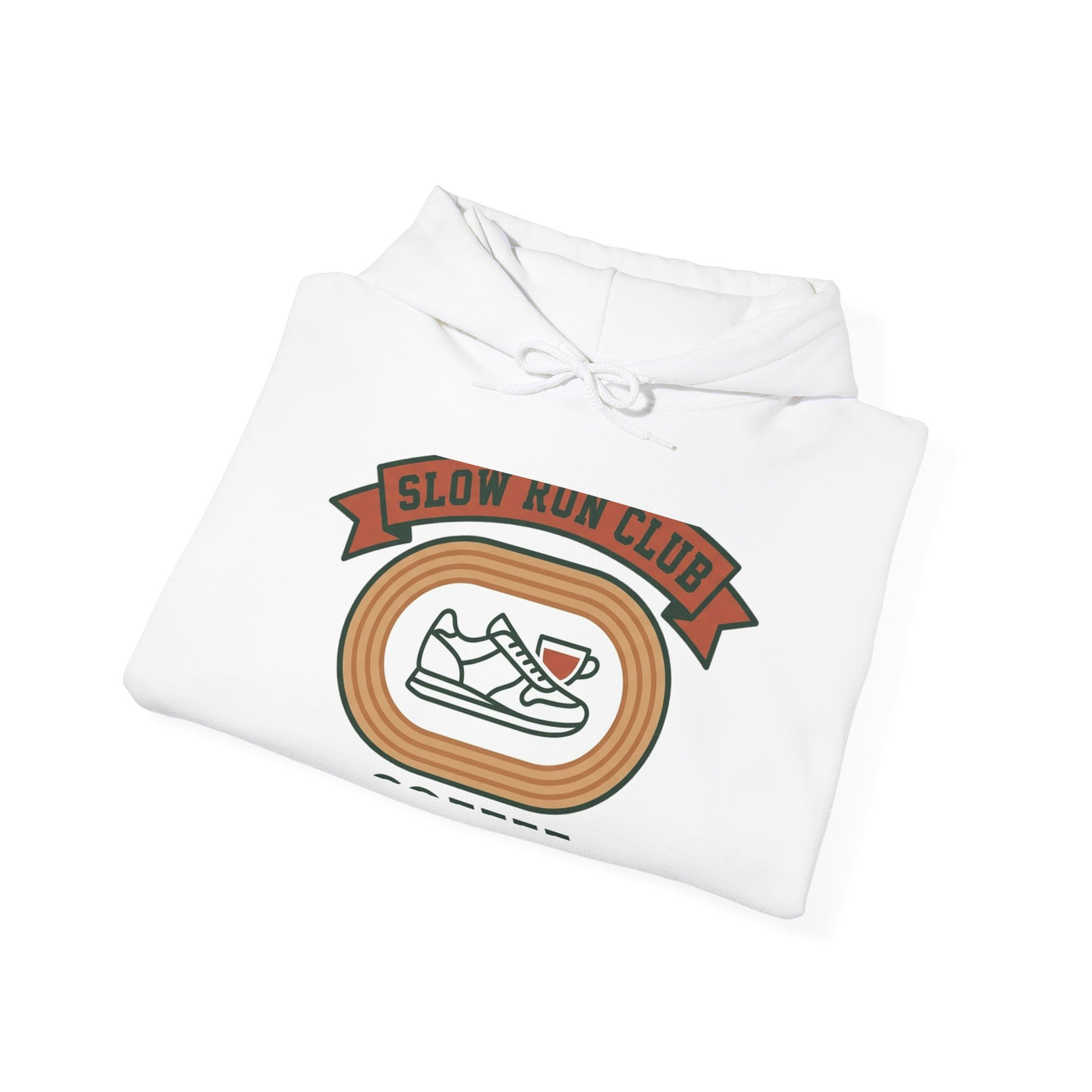Retro Slow Run Coffee Crest Hoodie