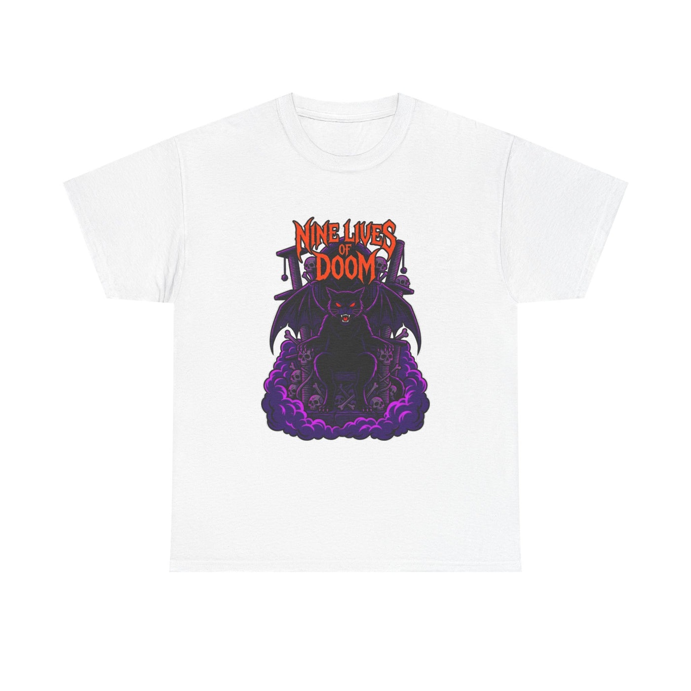 Nine Lives of Doom Heavy Metal Cat T-Shirt