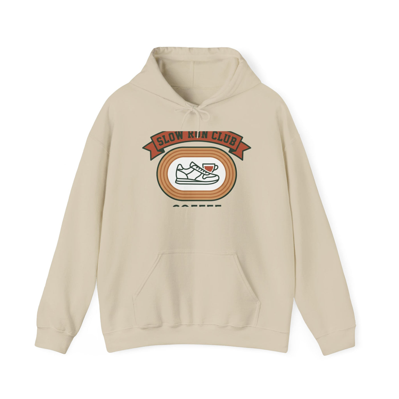 Retro Slow Run Coffee Crest Hoodie