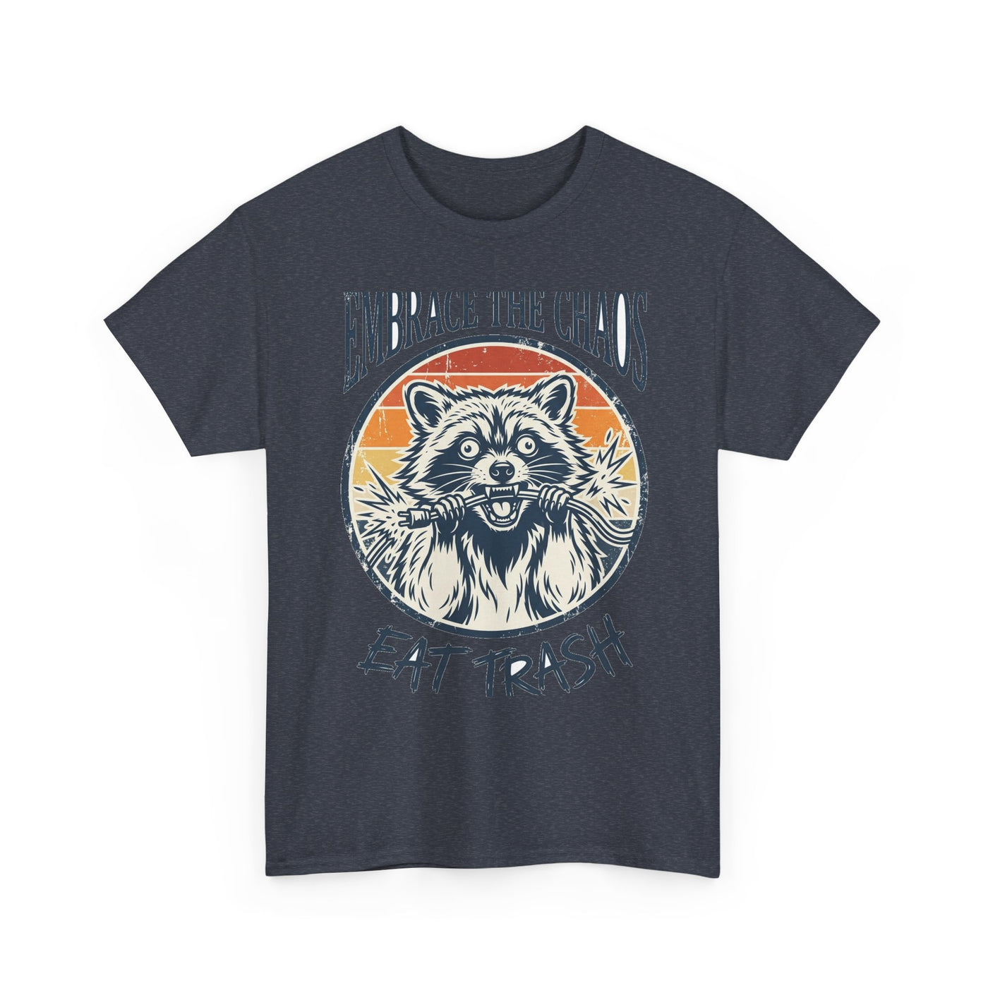 Live Fast Eat Trash Retro Raccoon Tee