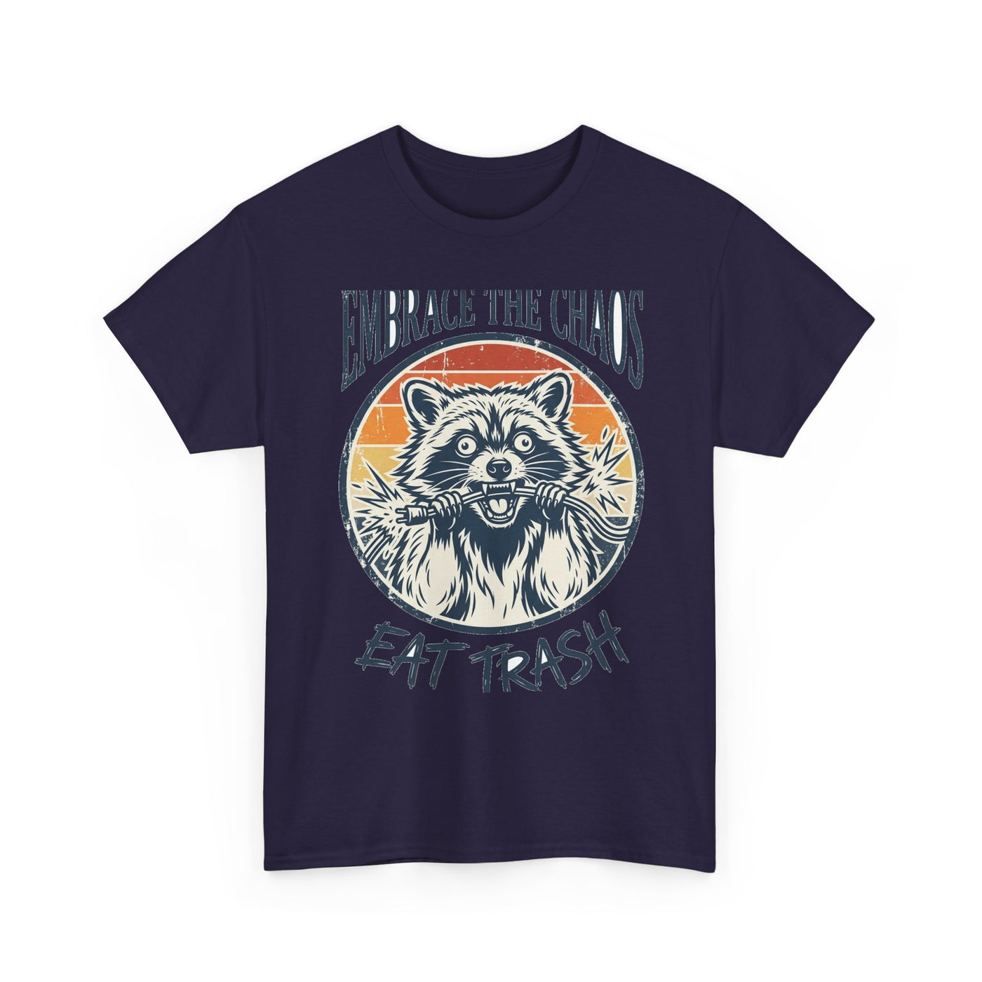 Live Fast Eat Trash Retro Raccoon Tee