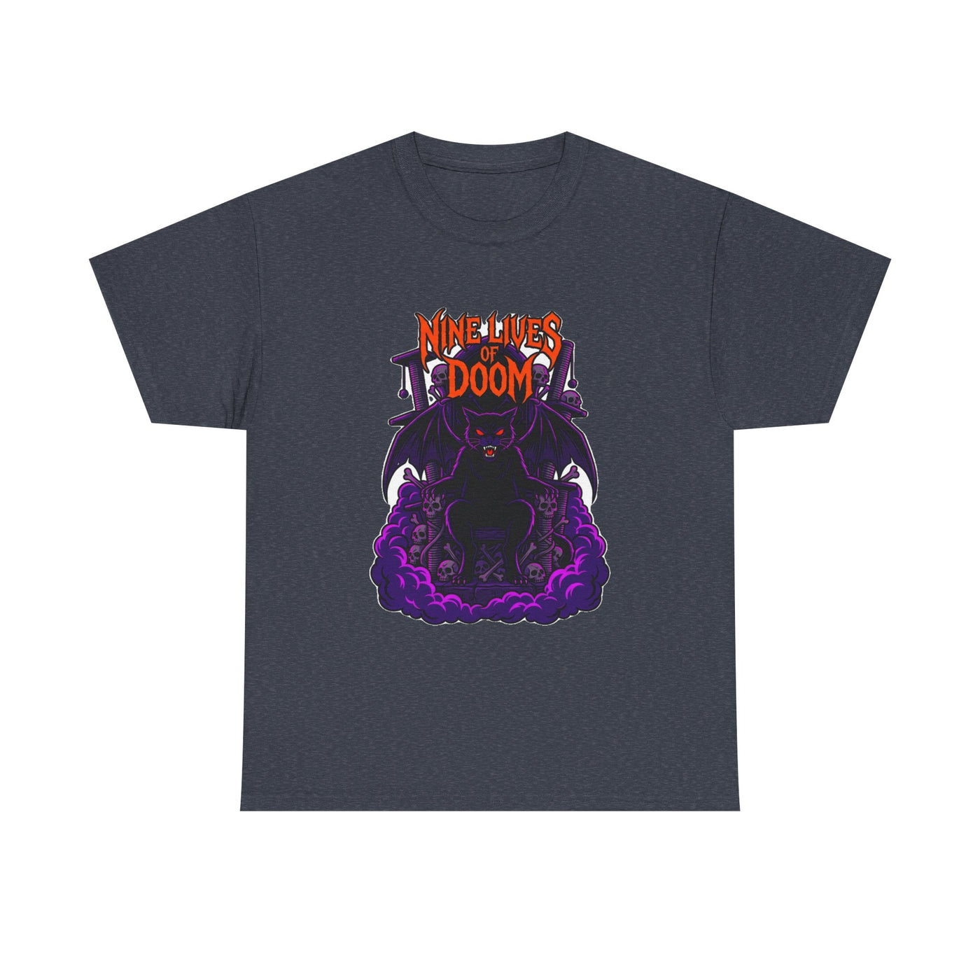 Nine Lives of Doom Heavy Metal Cat T-Shirt