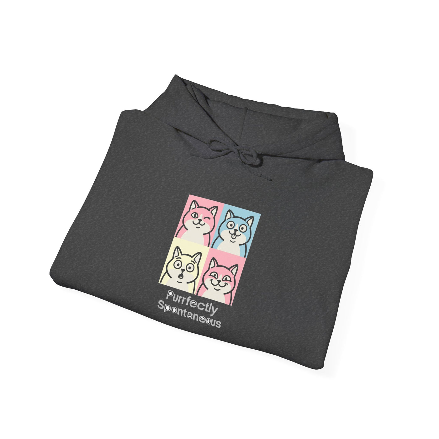 Pastel Pop Art Kitten Grid Hoodie