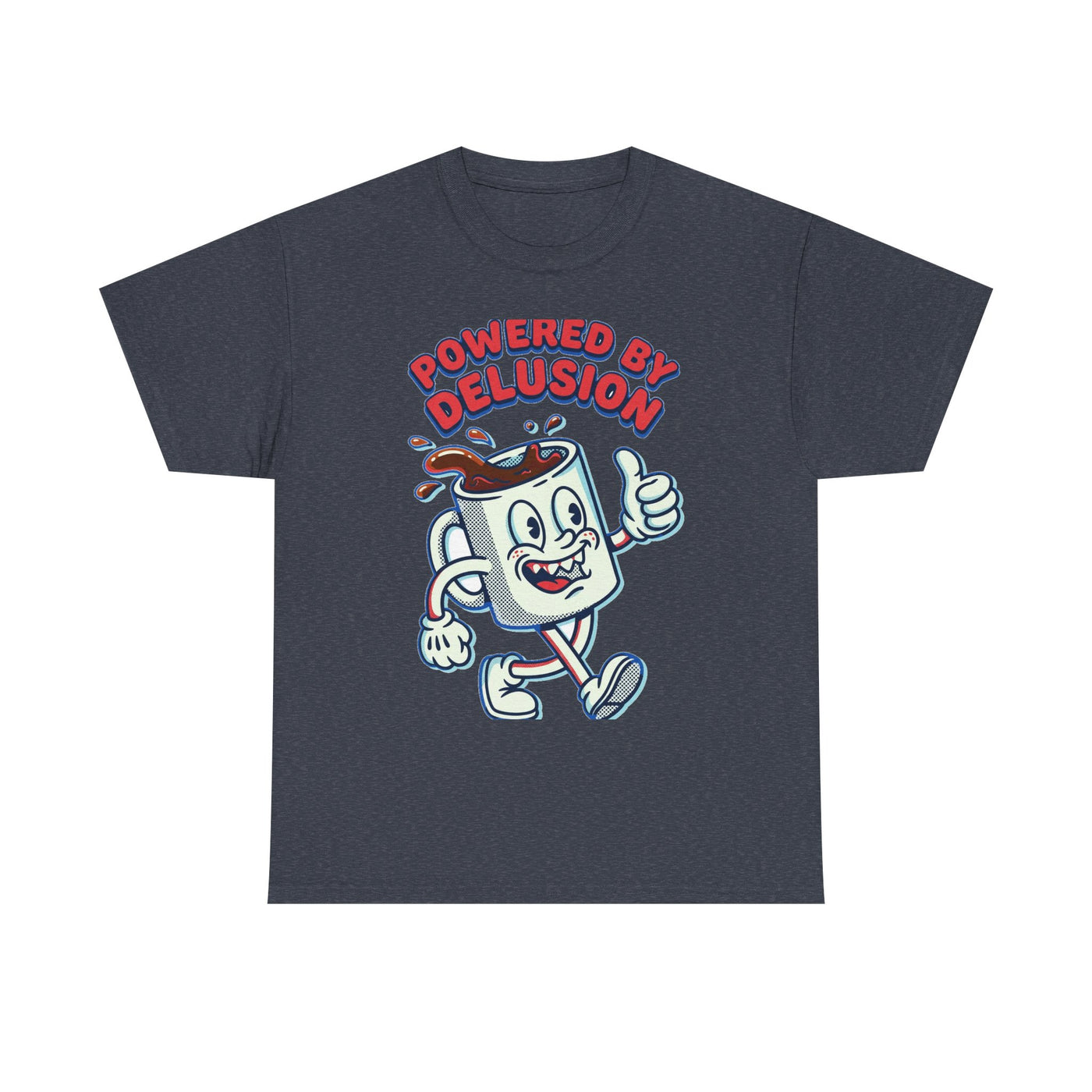 Powered By Delusion Coffee Mascot T-Shirt