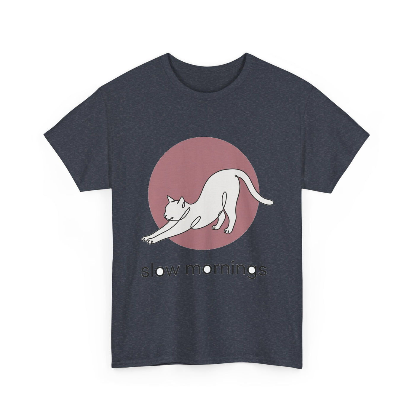 Slow Mornings Minimalist Cat T-Shirt