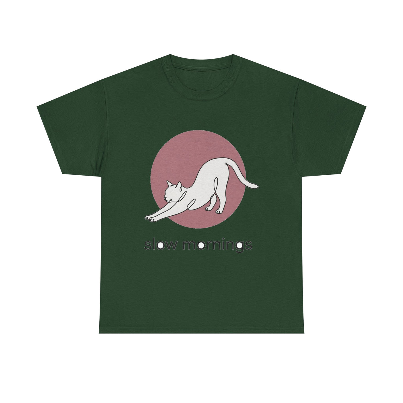 Slow Mornings Minimalist Cat T-Shirt