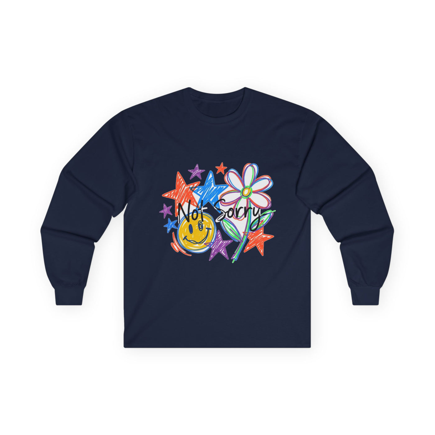 Scribble Your Own Rules Doodle Tee Long Sleeve