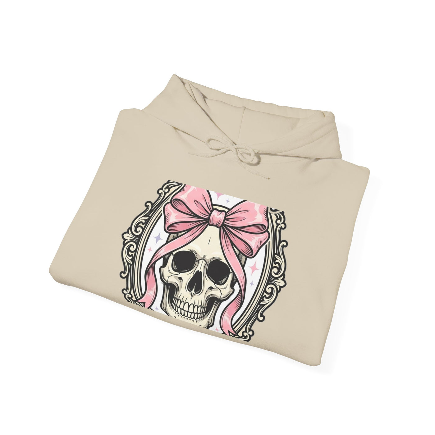 Healing But Exhausted Coquette Skull Hoodie