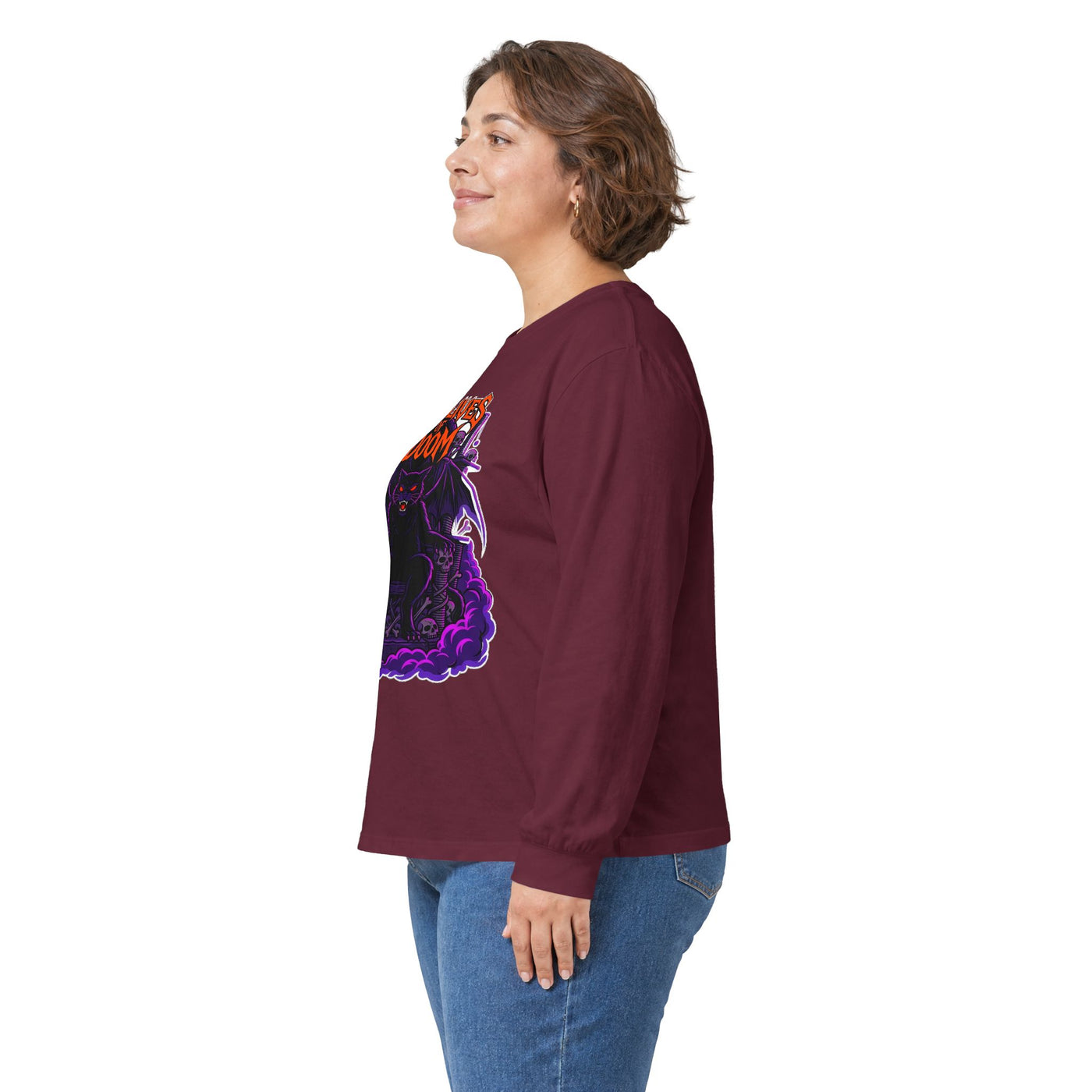 Feline of the Abyss Gothic Metal Long Sleeve