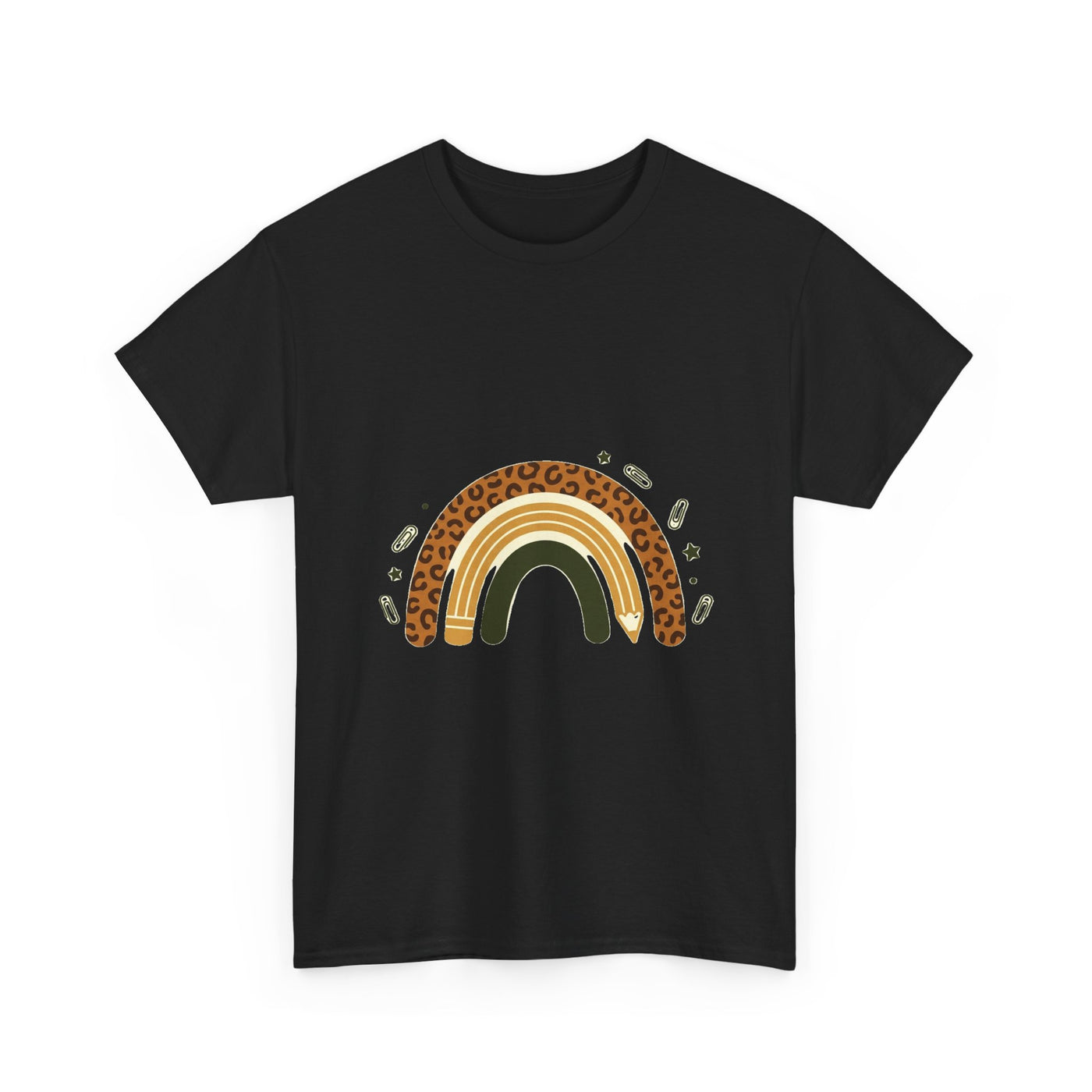 Boho Leopard Rainbow Teacher T-Shirt