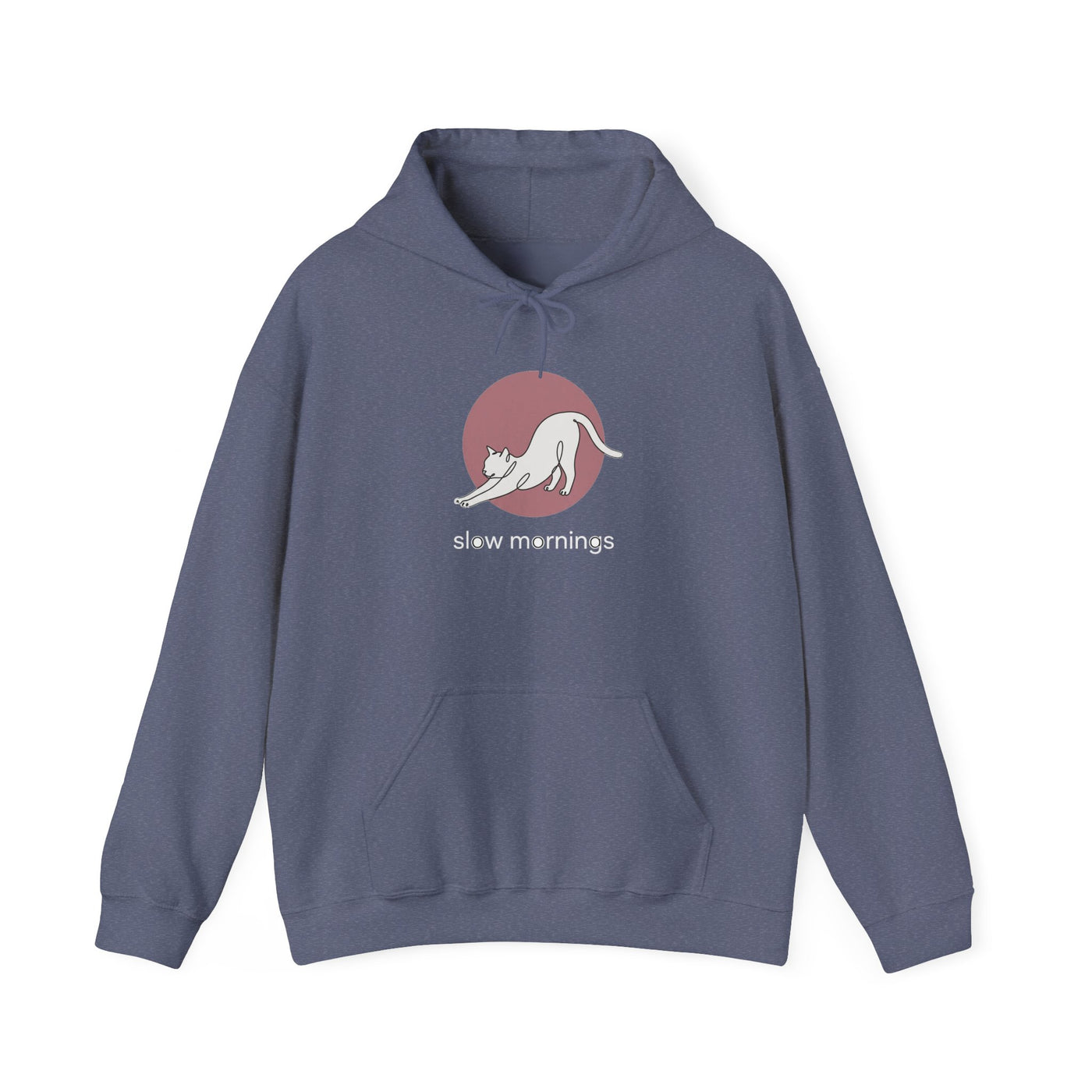 Minimalist Single-Line Stretching Cat Hoodie