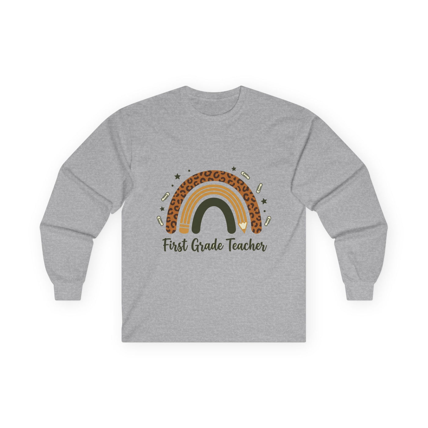 Boho Leopard Rainbow Grade Level Long Sleeve