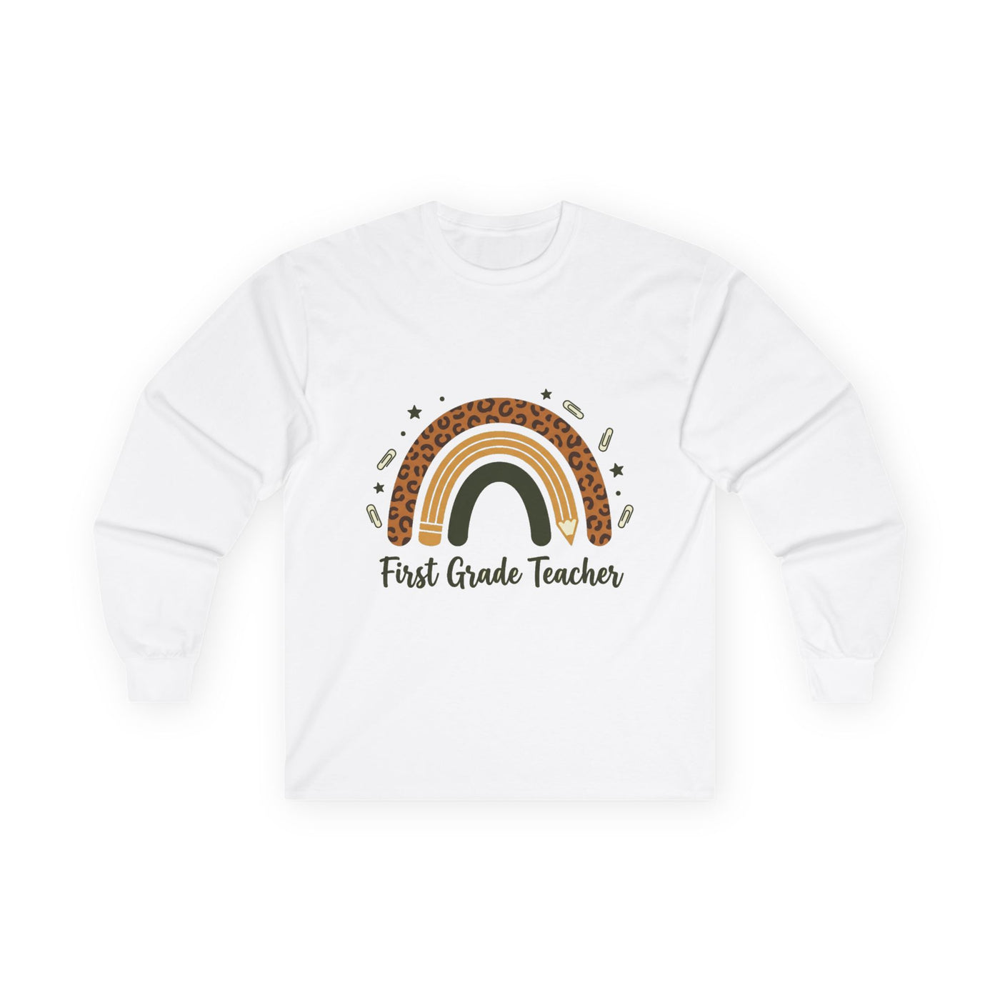 Boho Leopard Rainbow Grade Level Long Sleeve