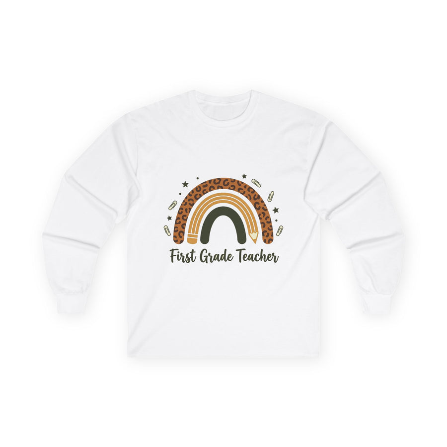 Boho Leopard Rainbow Grade Level Long Sleeve