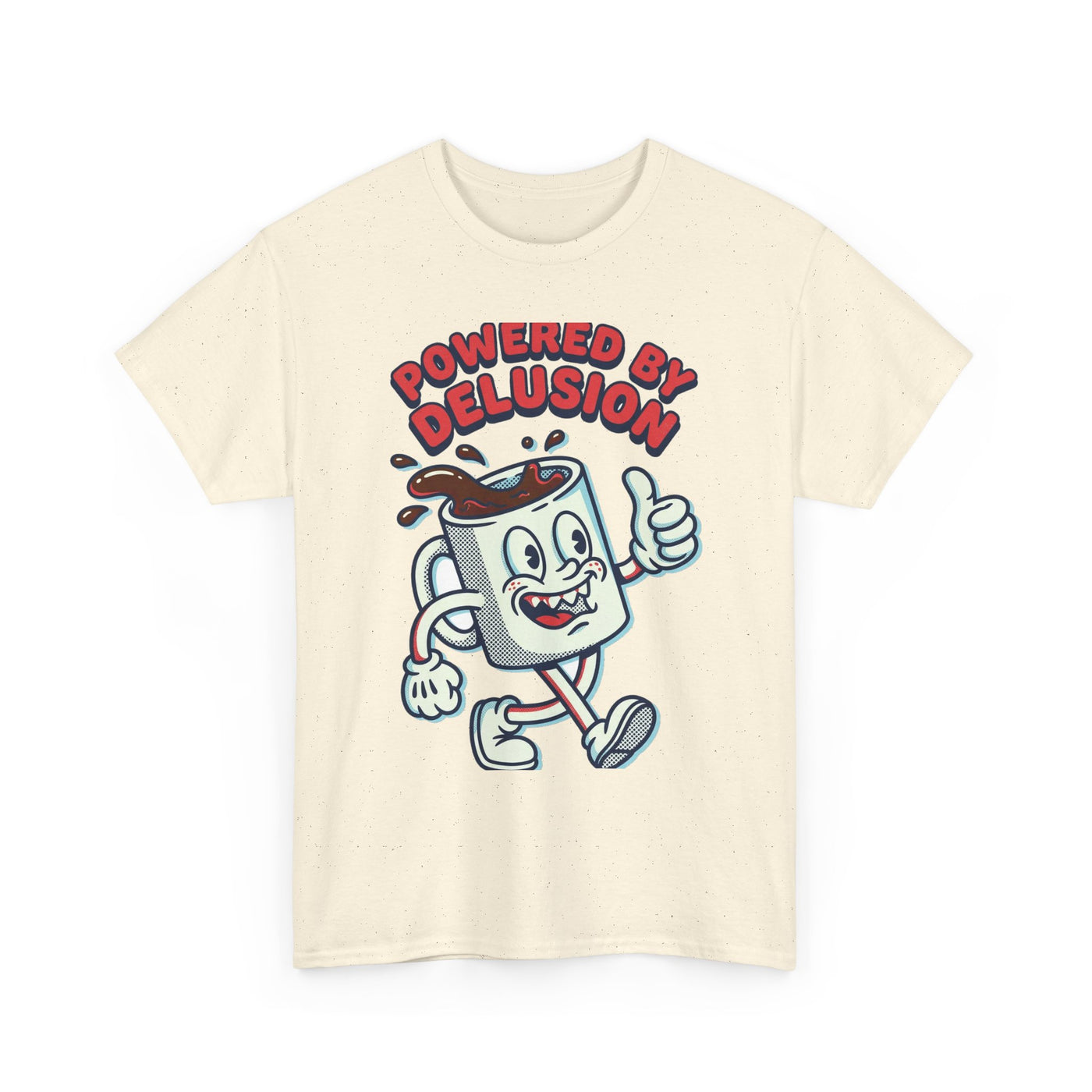 Powered By Delusion Coffee Mascot T-Shirt