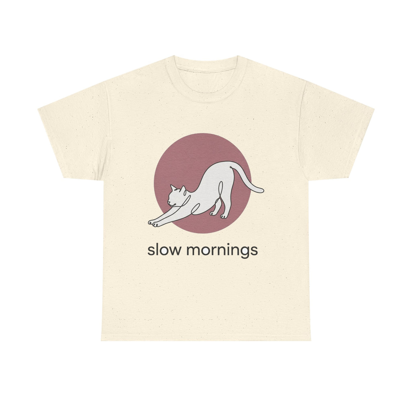 Slow Mornings Minimalist Cat T-Shirt