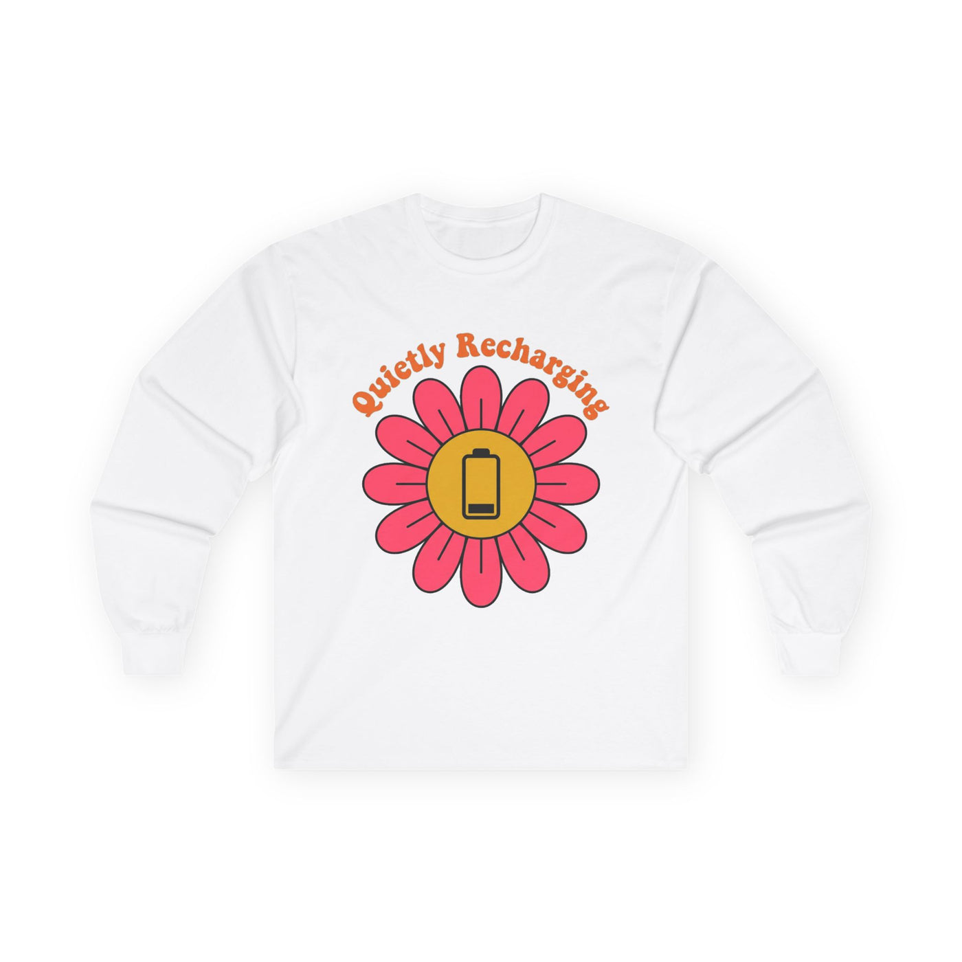 Recharging My Spark Retro Flower Long Sleeve