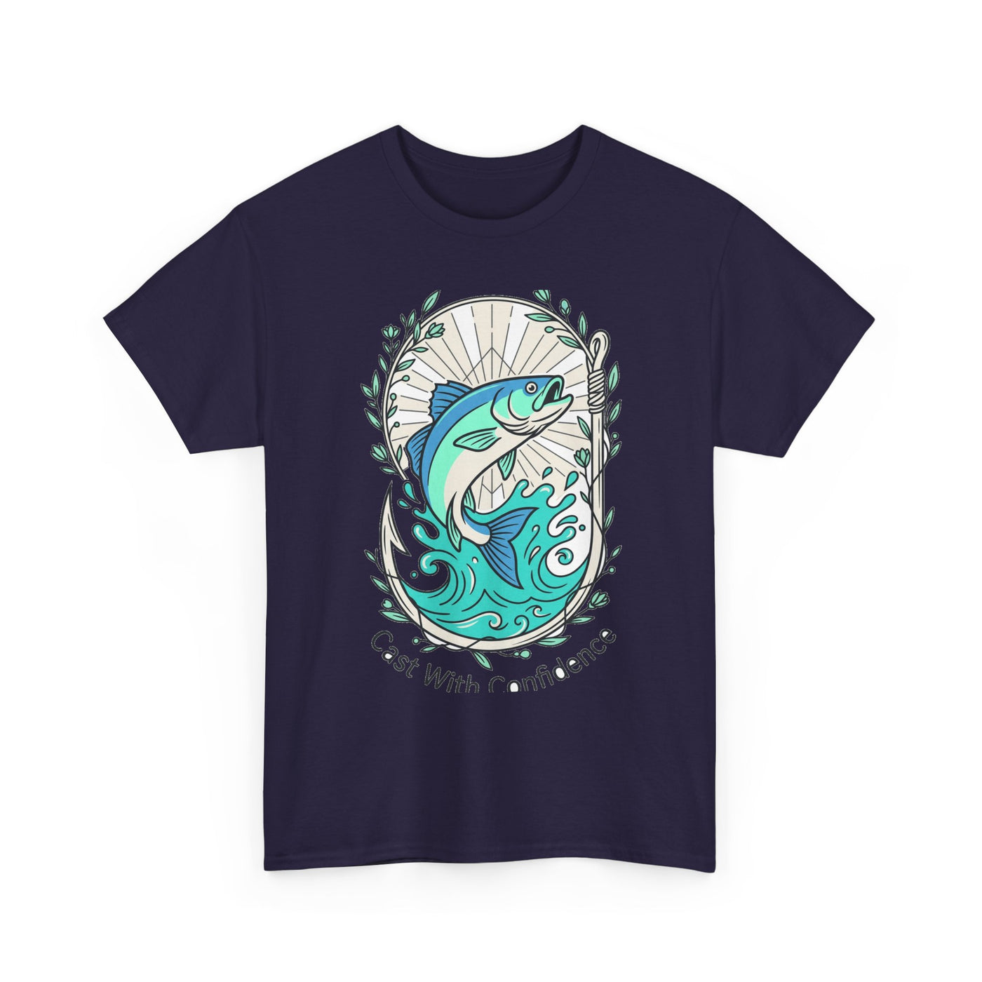 Cast With Confidence Floral Fishing Tee