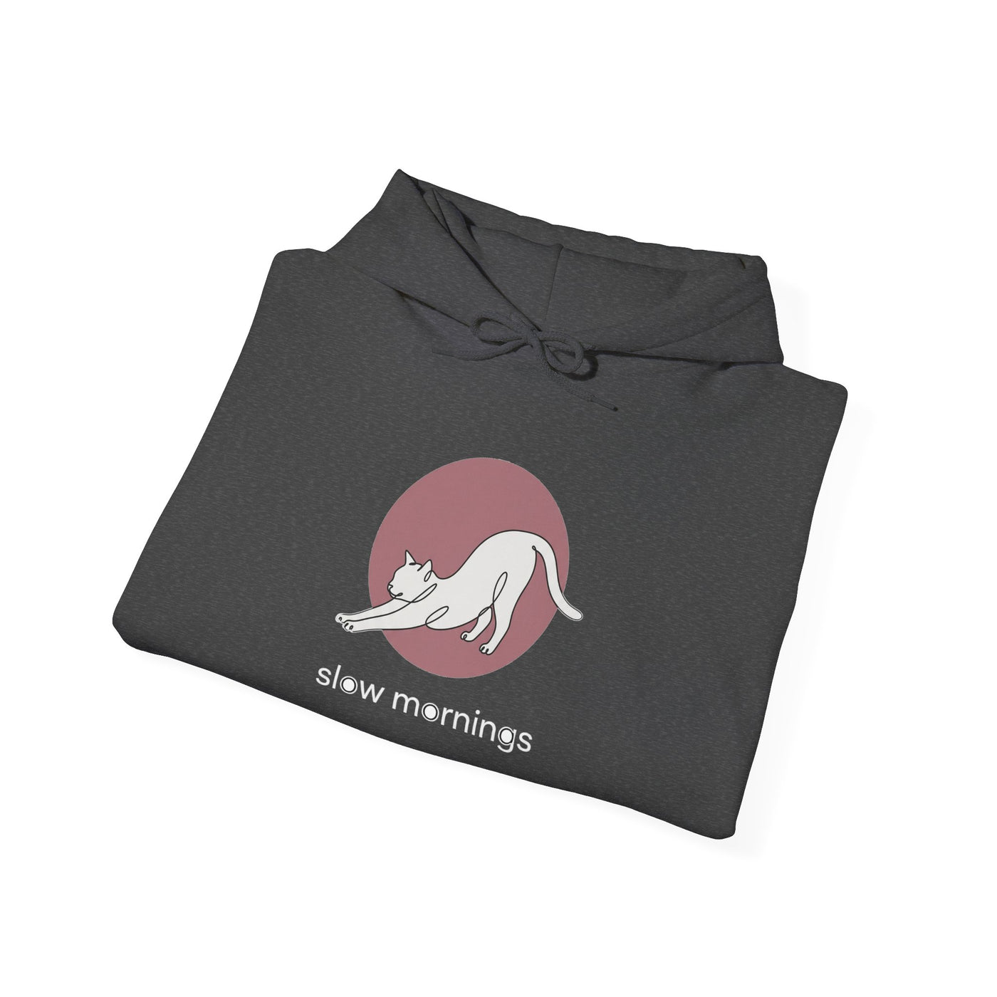 Minimalist Single-Line Stretching Cat Hoodie