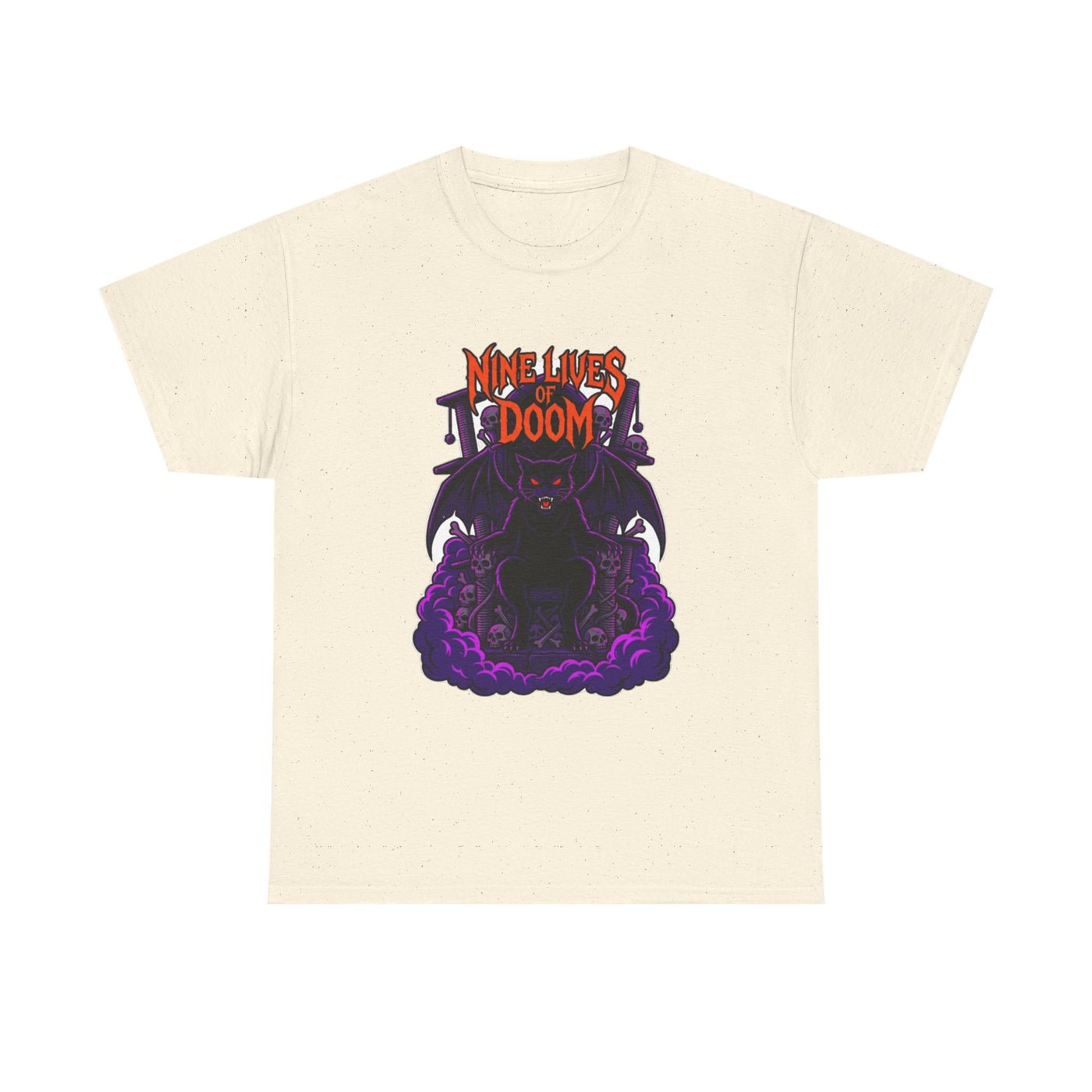 Nine Lives of Doom Heavy Metal Cat T-Shirt