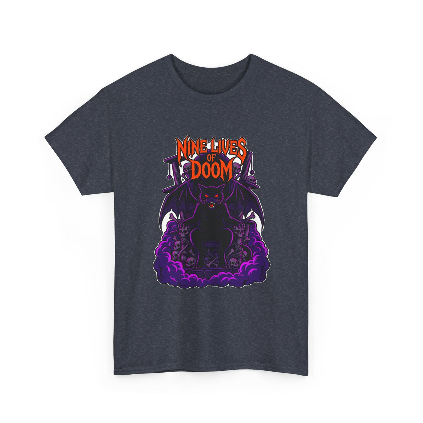 Nine Lives of Doom Heavy Metal Cat T-Shirt