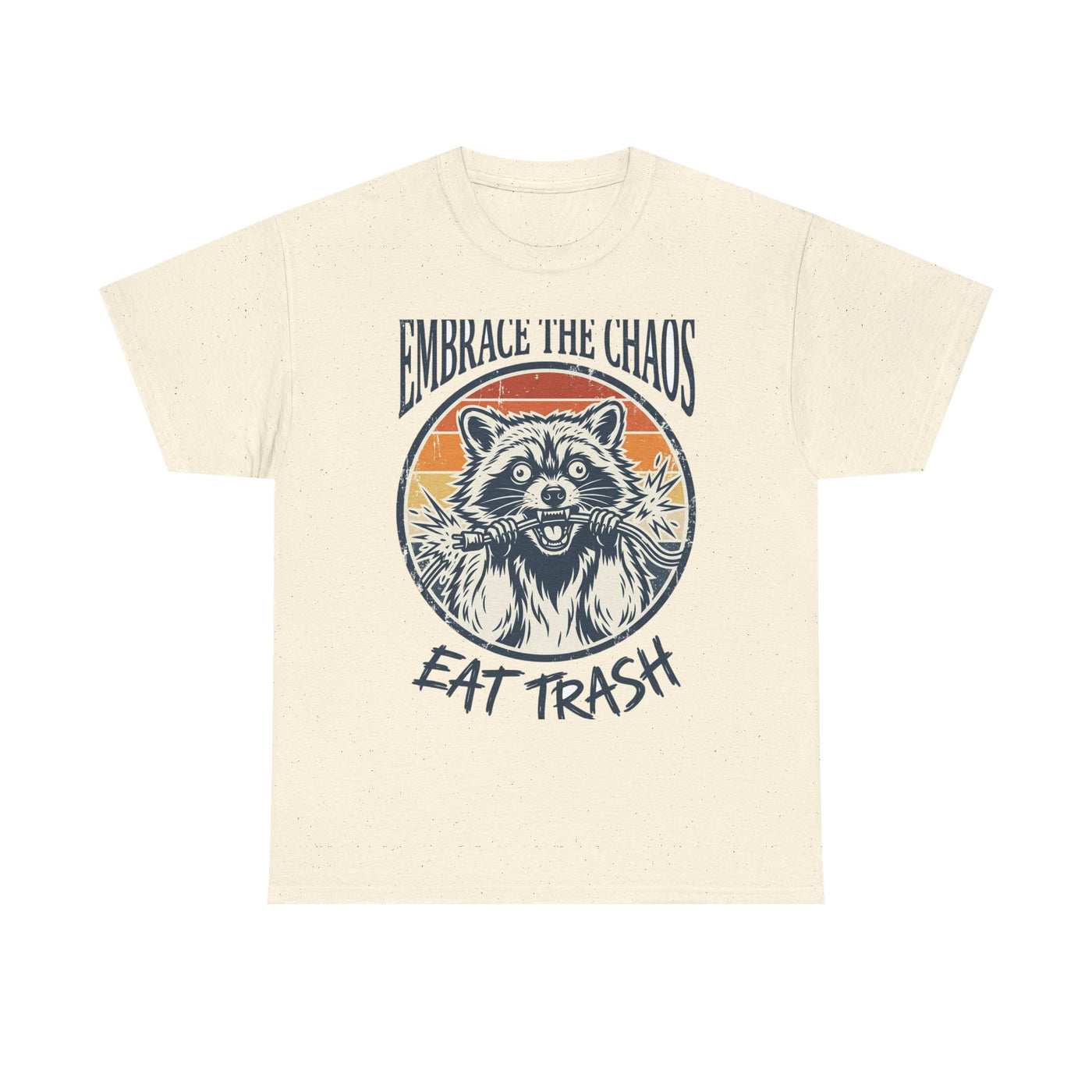 Live Fast Eat Trash Retro Raccoon Tee