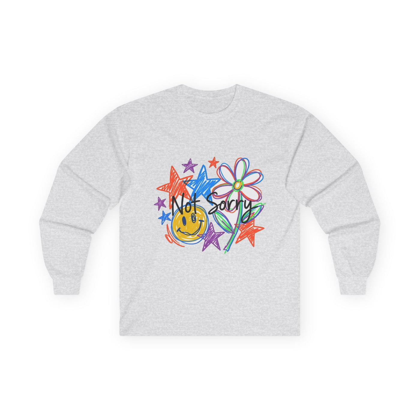 Scribble Your Own Rules Doodle Tee Long Sleeve