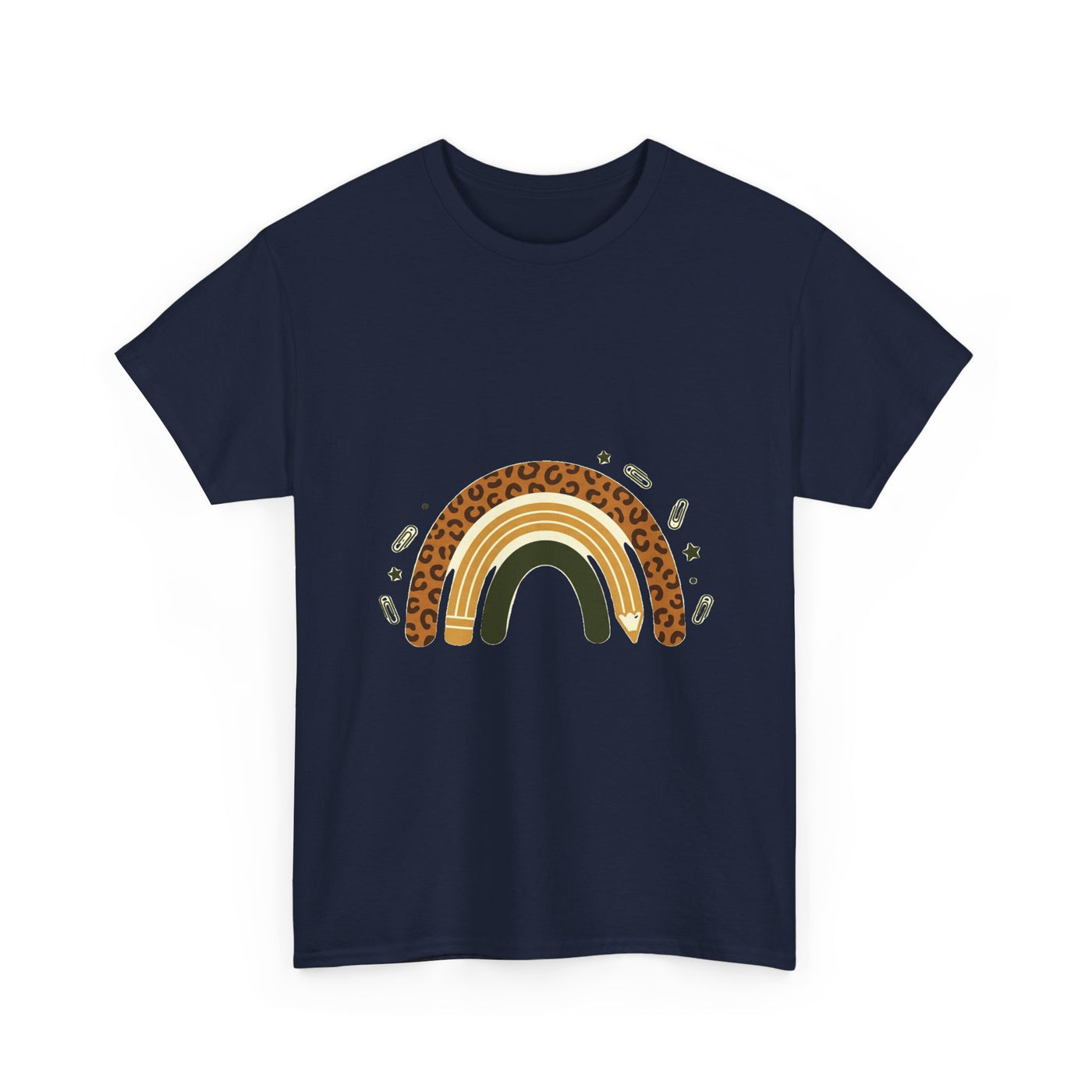 Boho Leopard Rainbow Teacher T-Shirt