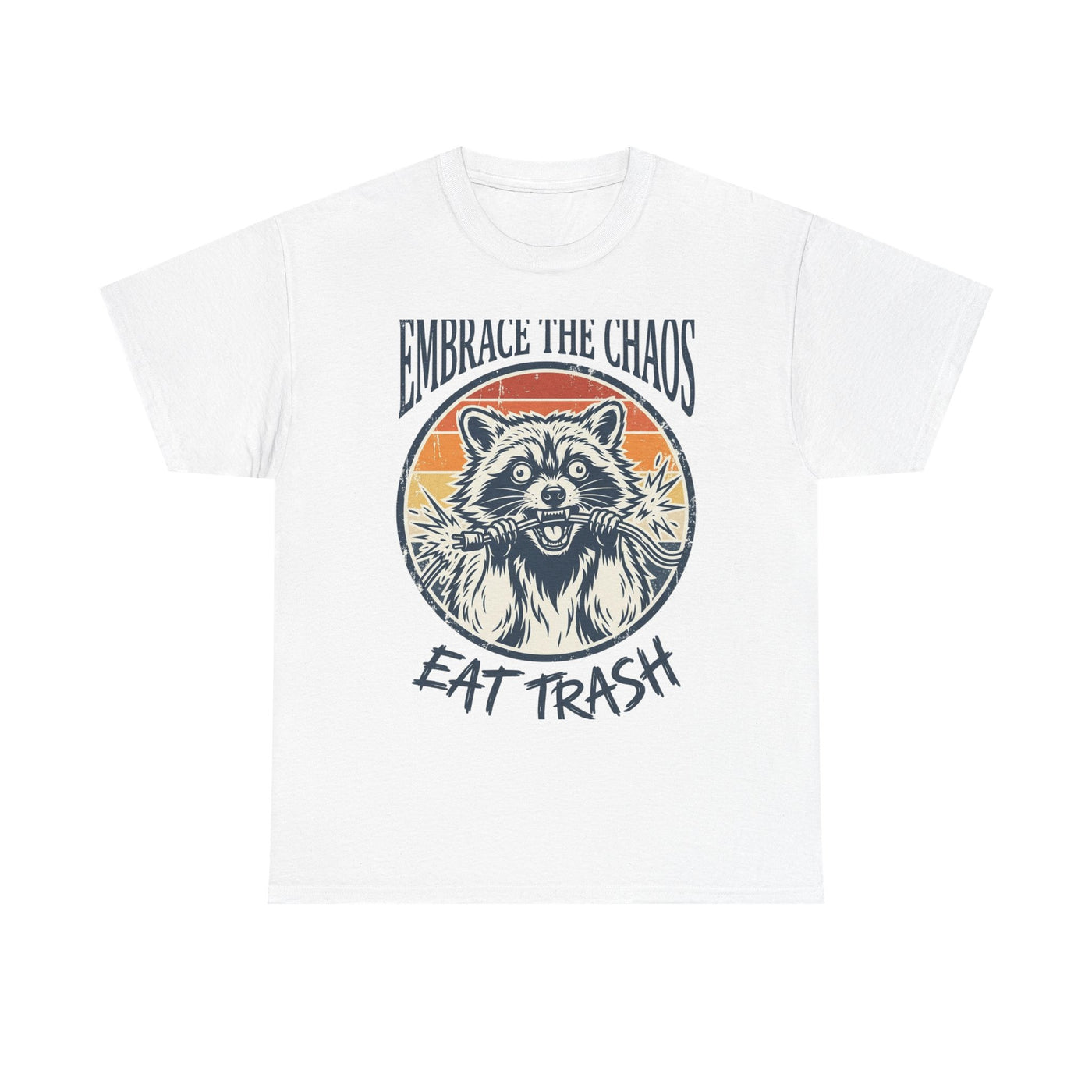 Live Fast Eat Trash Retro Raccoon Tee