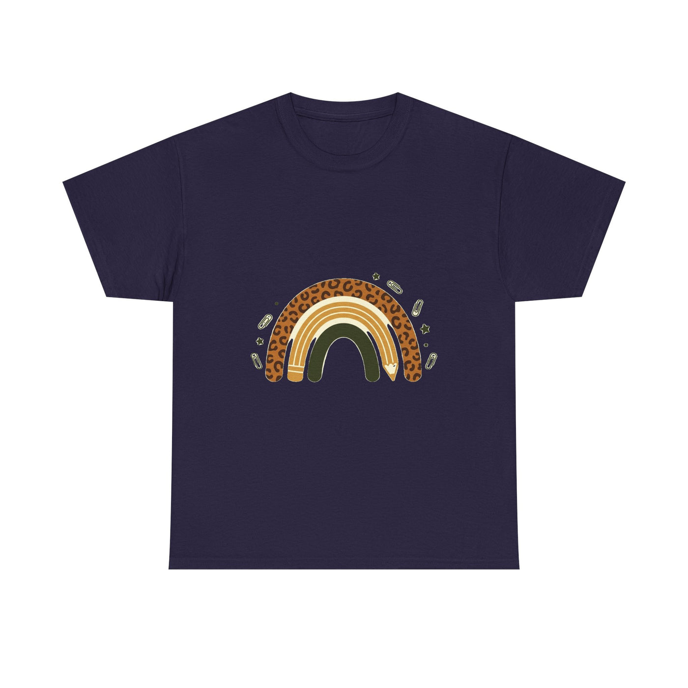 Boho Leopard Rainbow Teacher T-Shirt