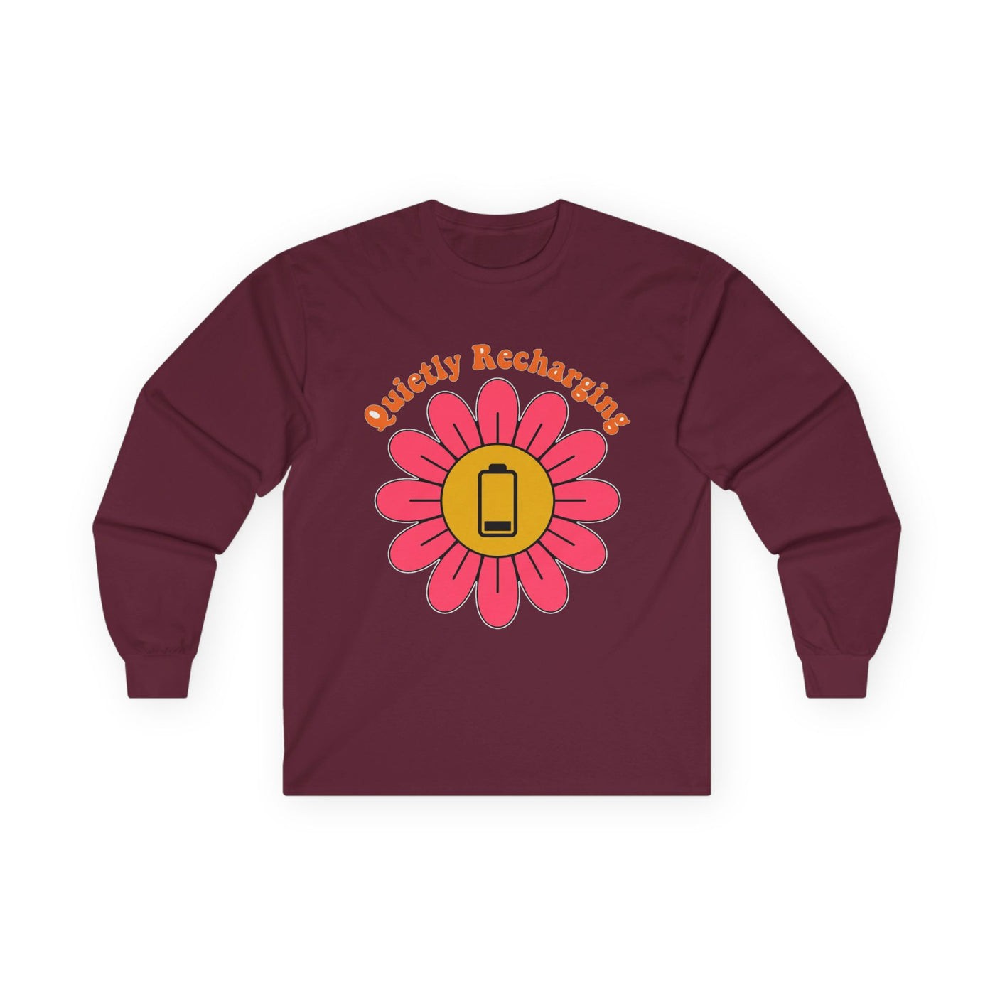 Recharging My Spark Retro Flower Long Sleeve