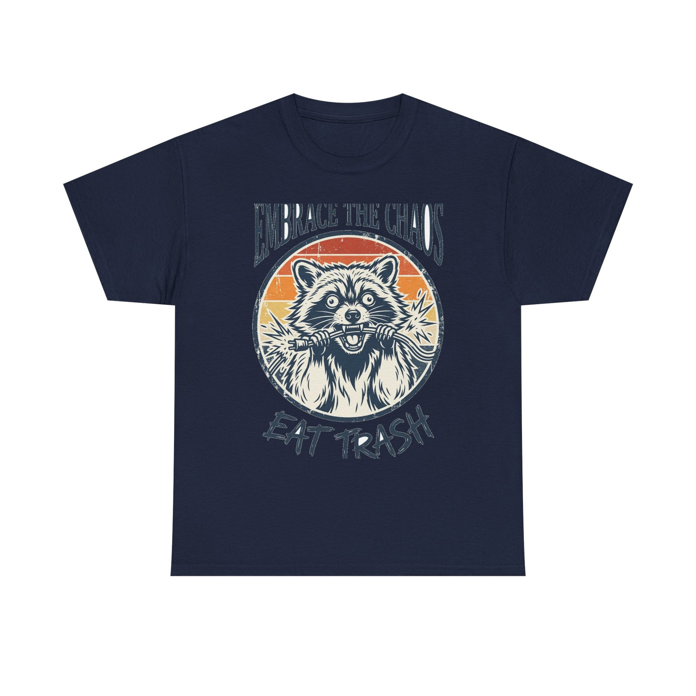 Live Fast Eat Trash Retro Raccoon Tee