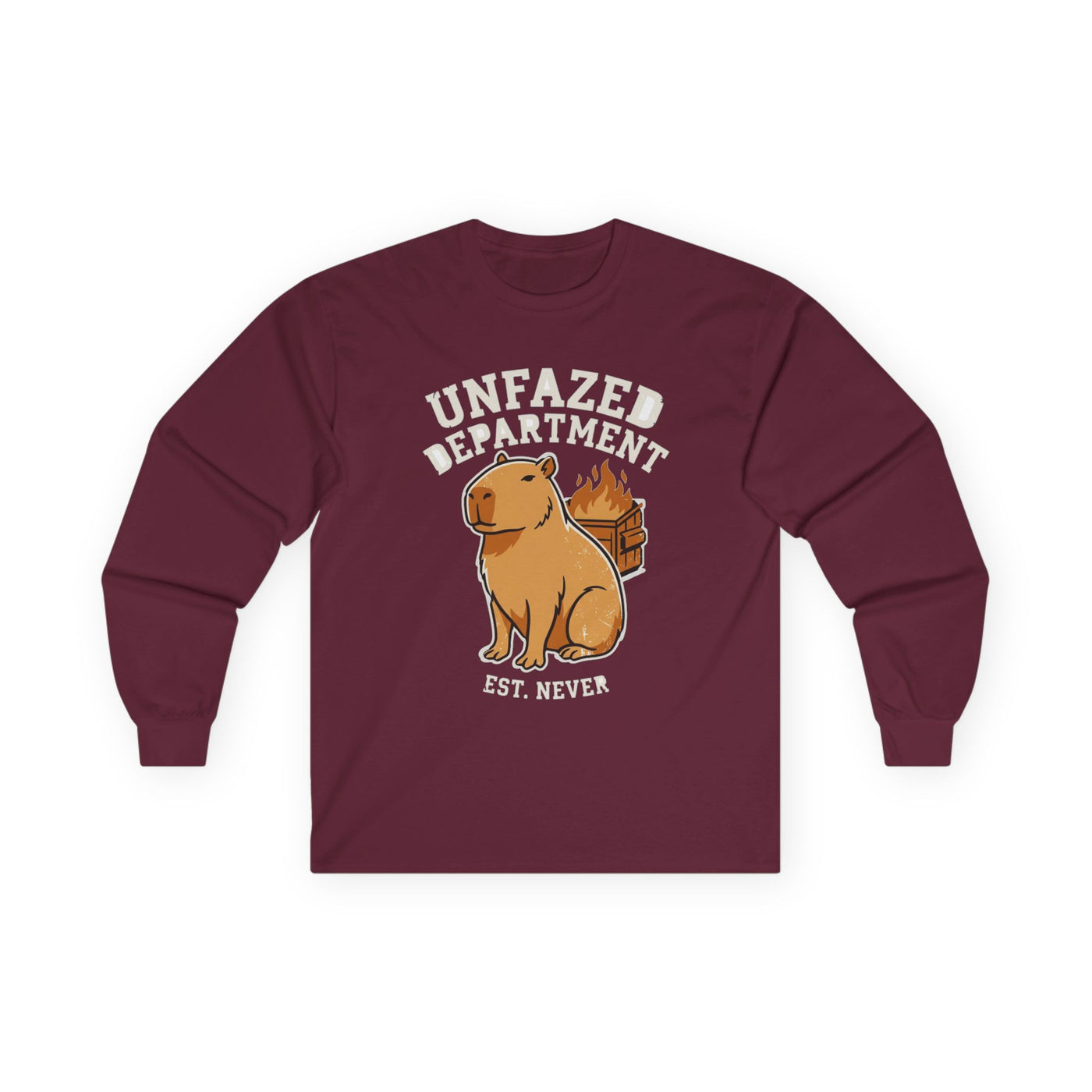 Unfazed Department Capybara Mascot Long Sleeve
