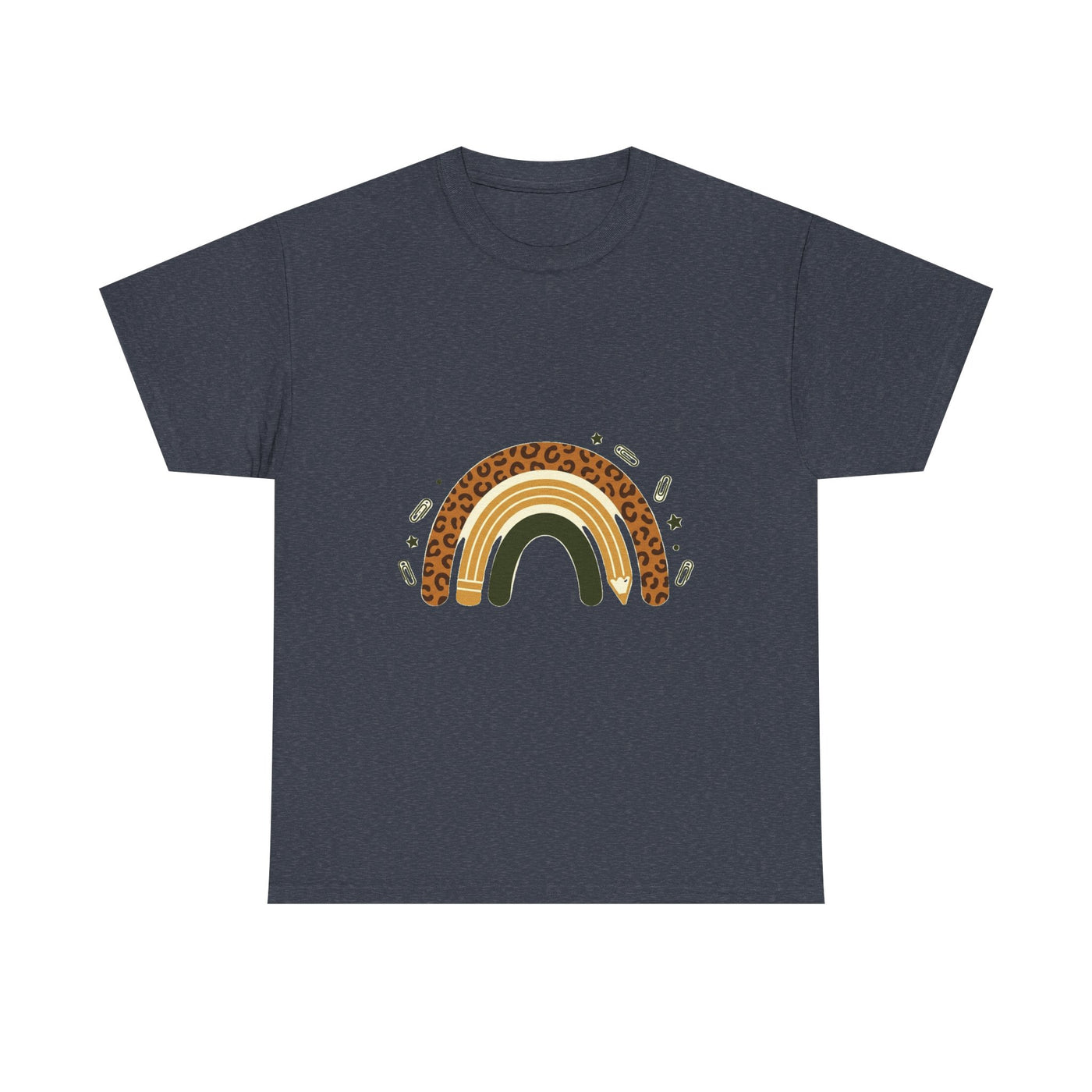 Boho Leopard Rainbow Teacher T-Shirt