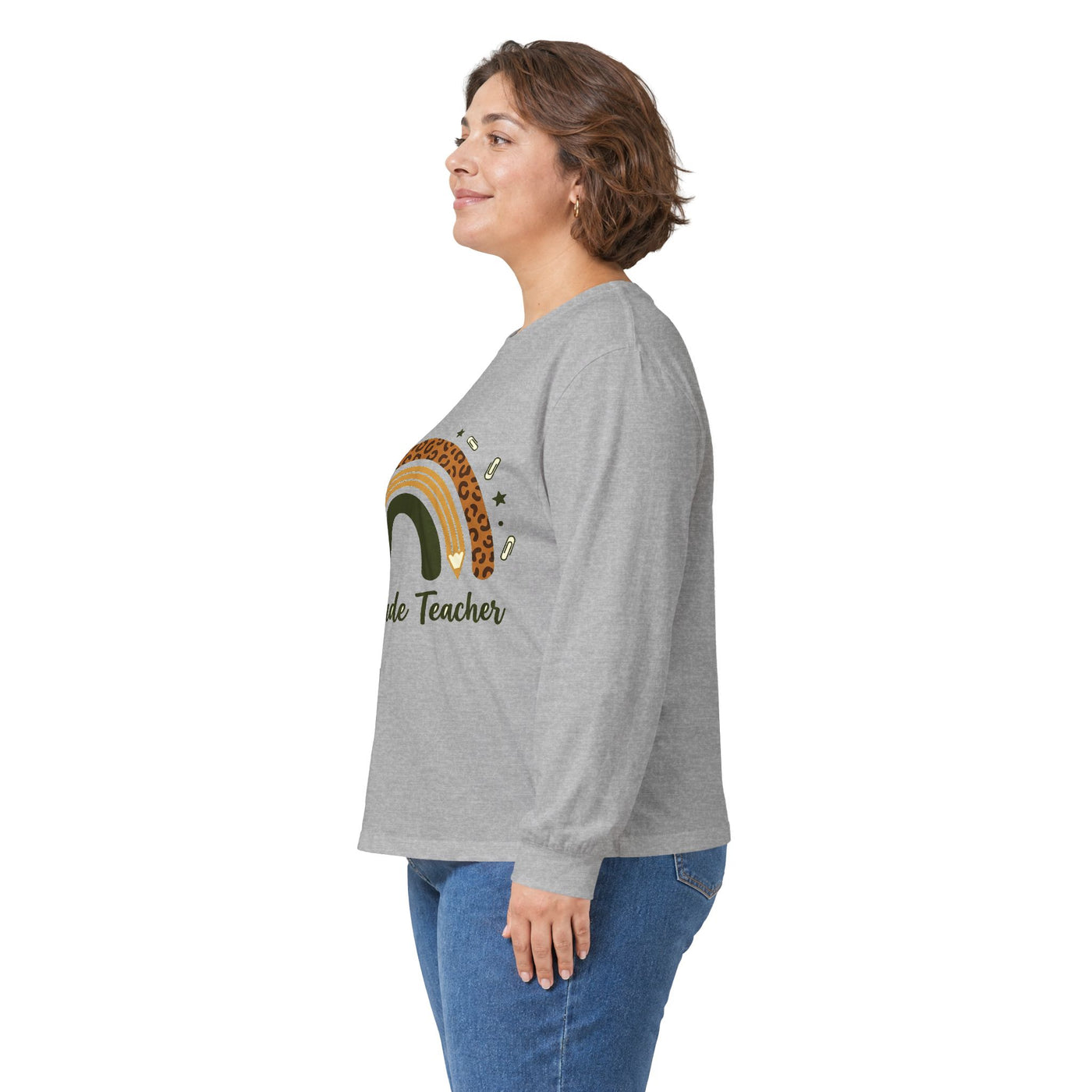 Boho Leopard Rainbow Grade Level Long Sleeve