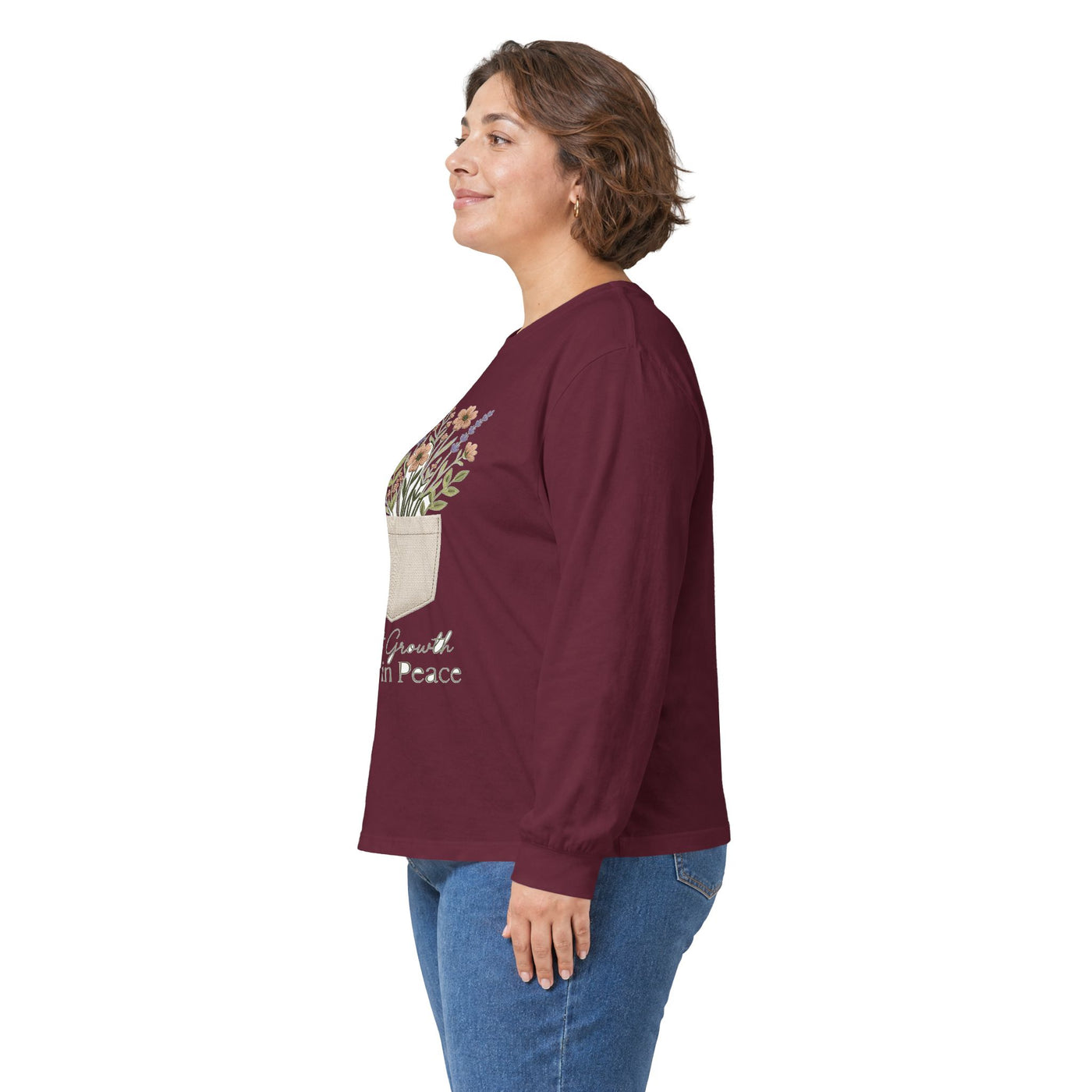 Pocketful of Peace Faux Stitch Tee Long Sleeve