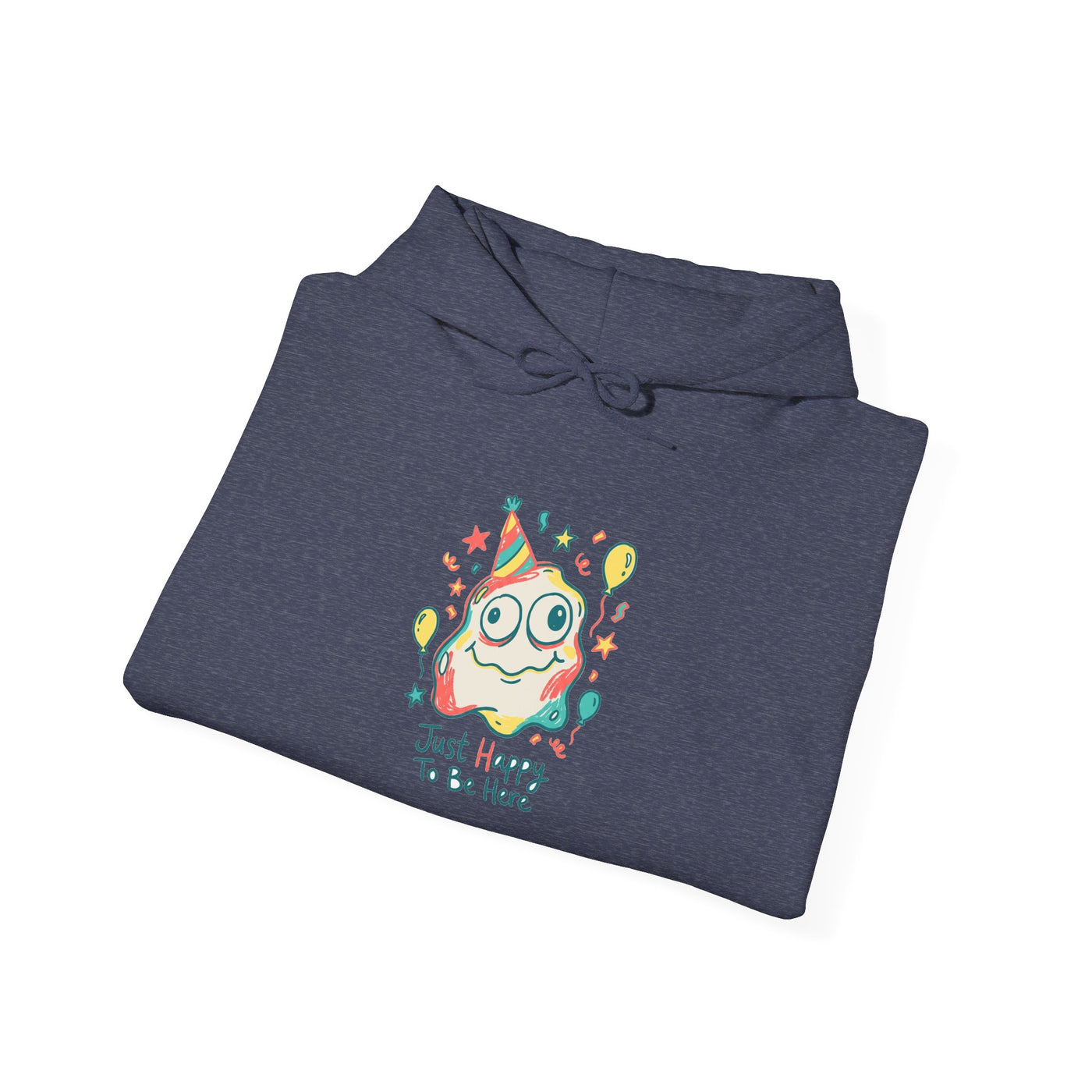 Wobbly Party Blob Just Happy To Be Here Hoodie