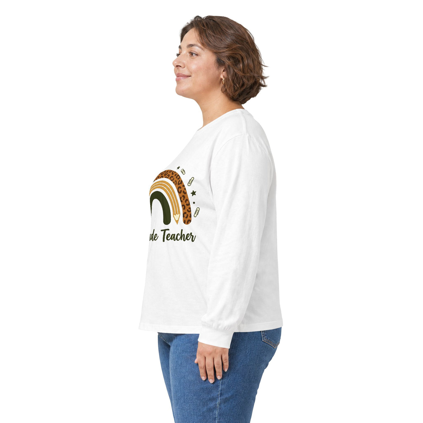 Boho Leopard Rainbow Grade Level Long Sleeve