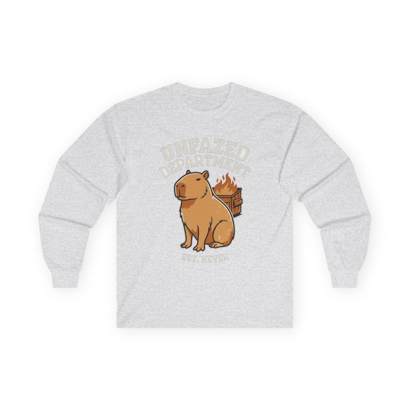 Unfazed Department Capybara Mascot Long Sleeve