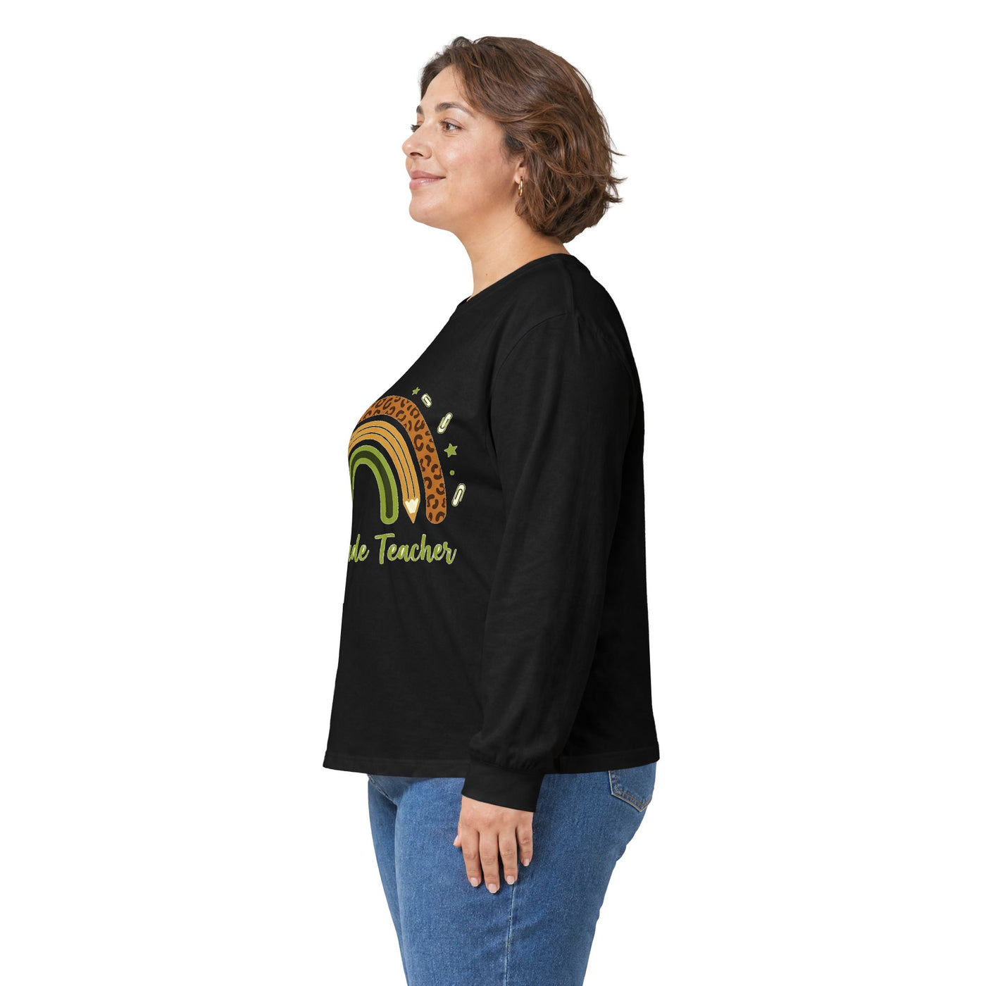 Boho Leopard Rainbow Grade Level Long Sleeve