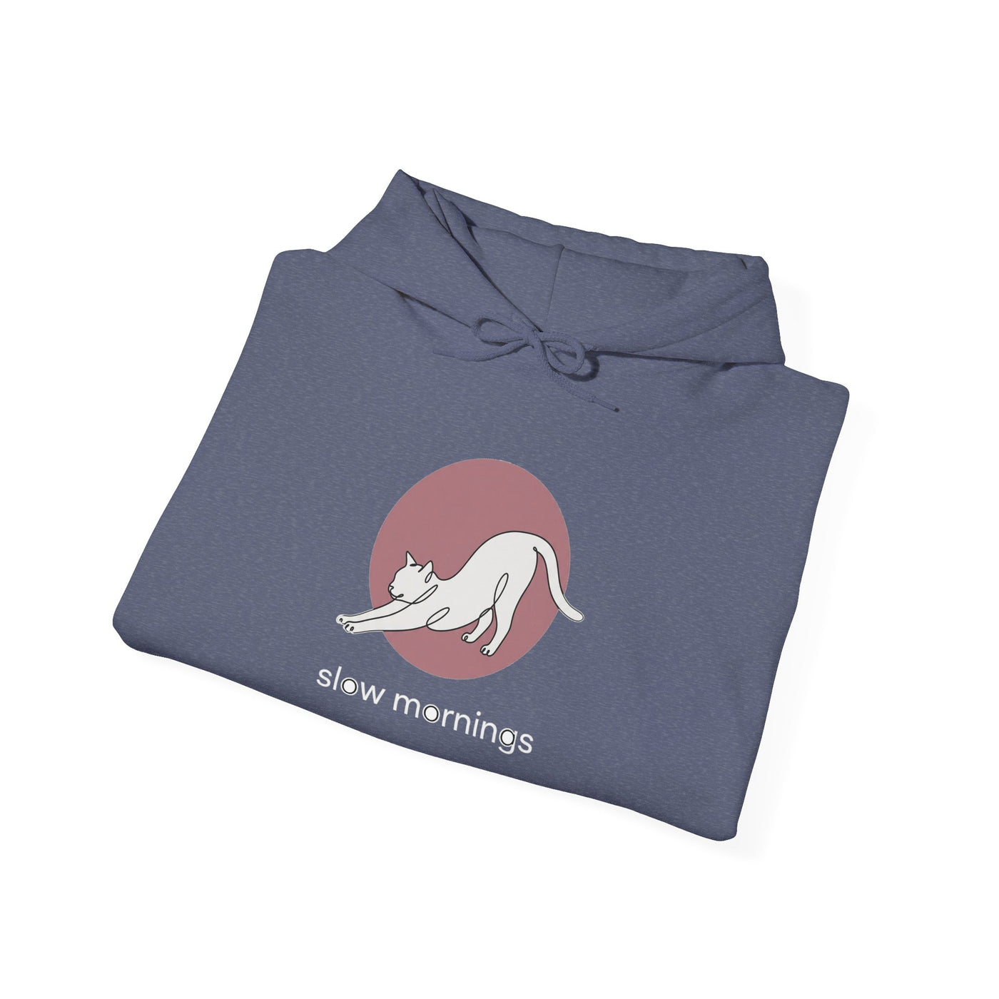 Minimalist Single-Line Stretching Cat Hoodie