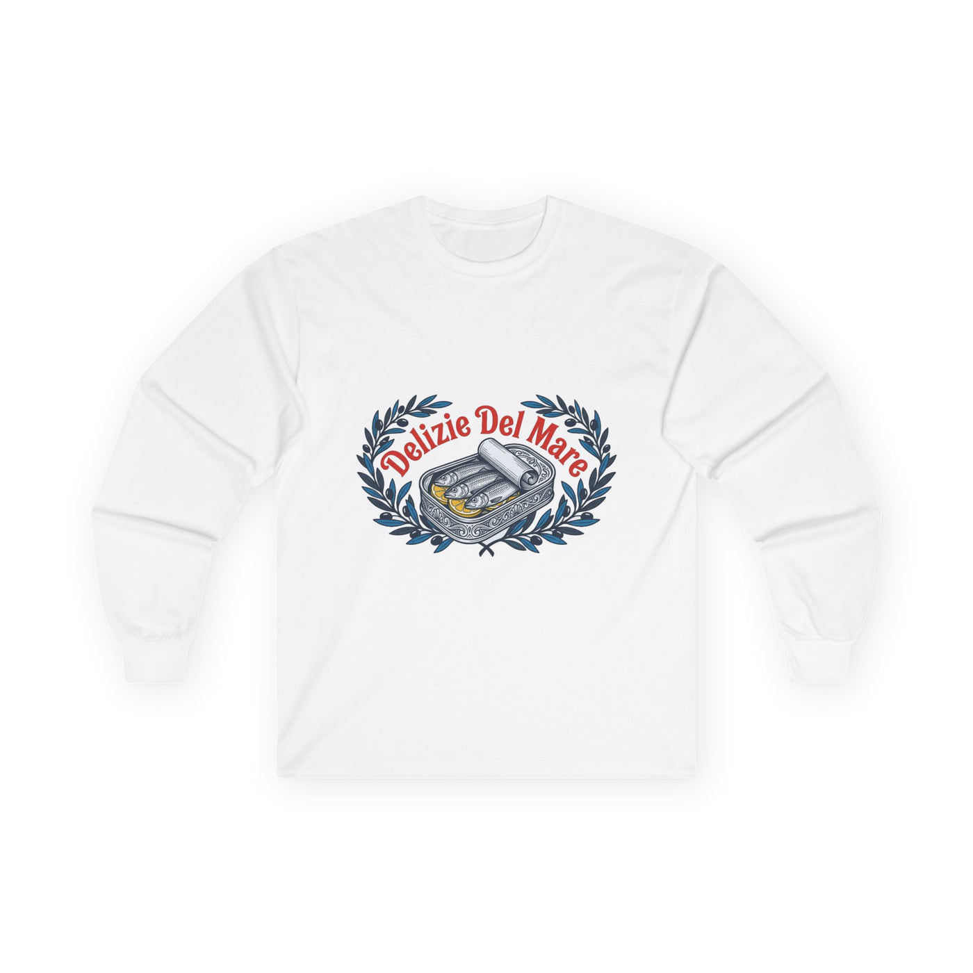 Retro Italian Sardine Tin Art Long Sleeve