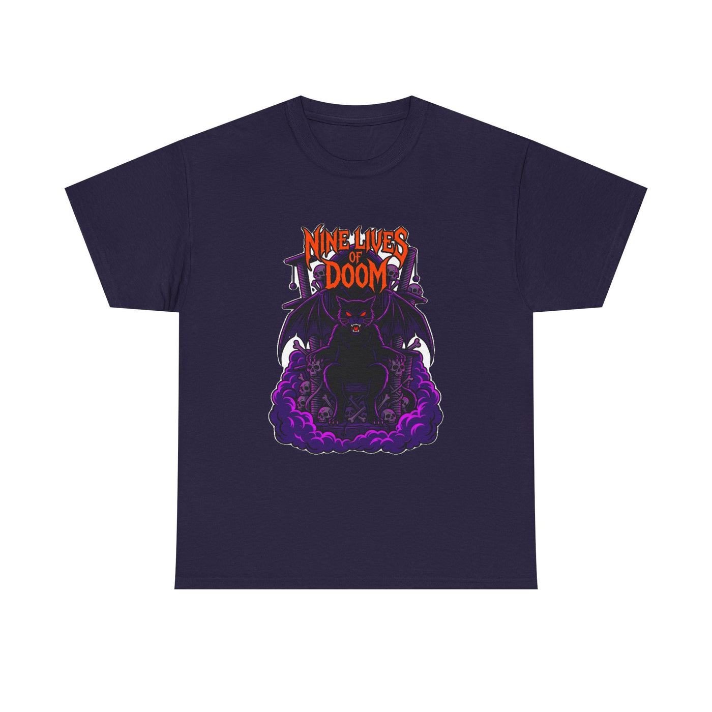 Nine Lives of Doom Heavy Metal Cat T-Shirt