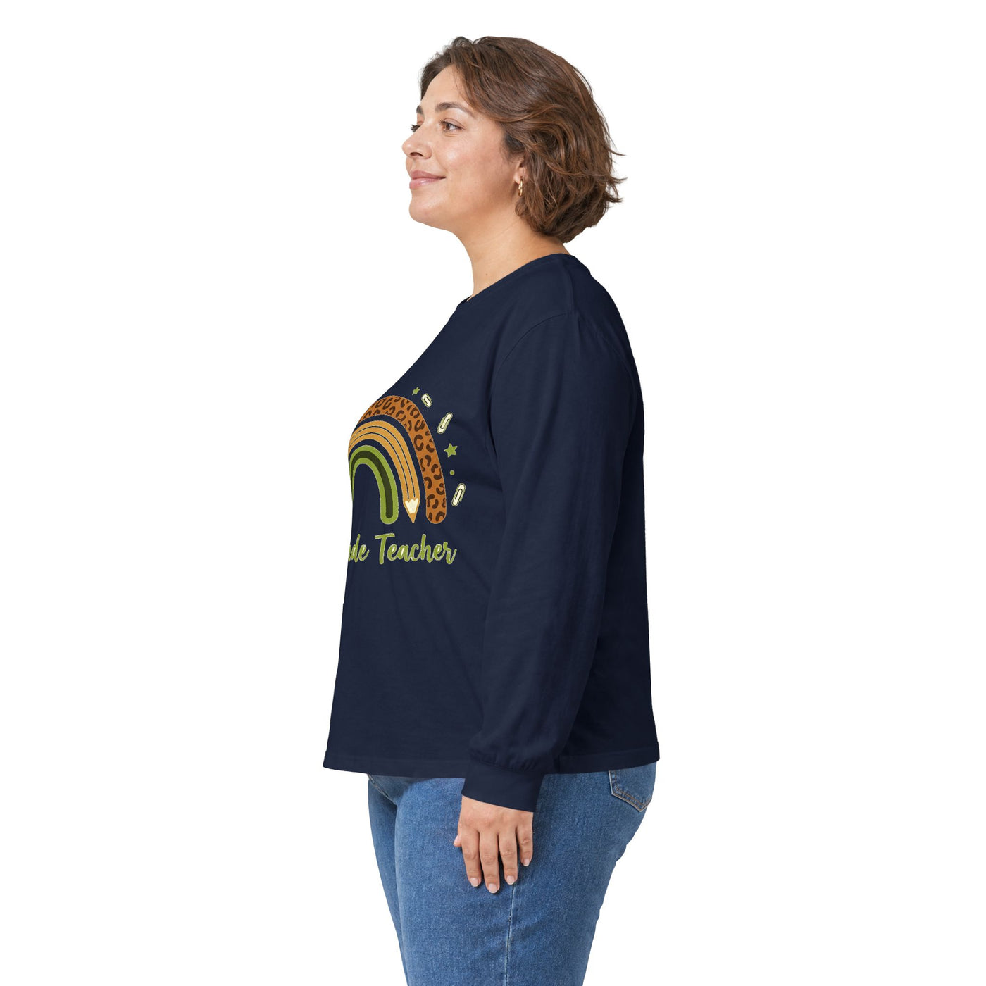 Boho Leopard Rainbow Grade Level Long Sleeve
