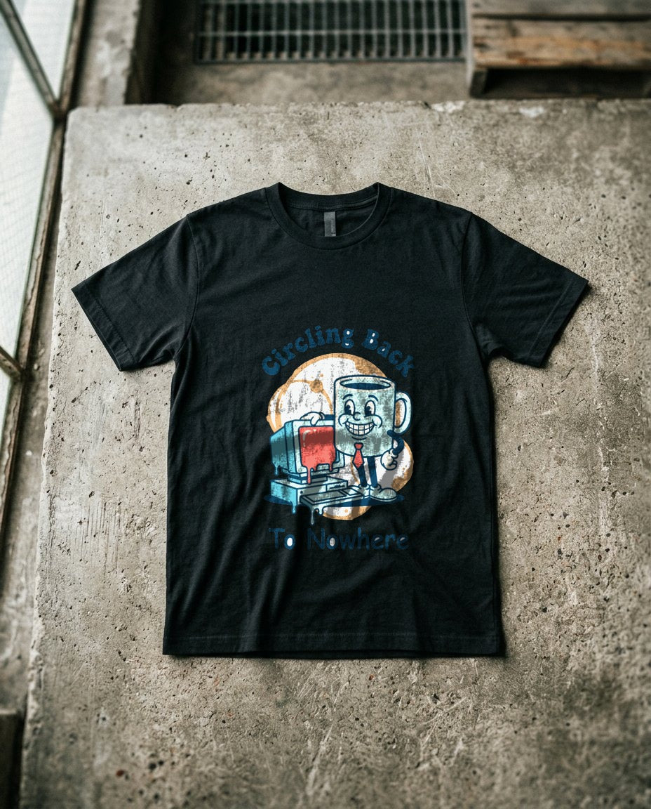 Circling Back To Nowhere Mascot Tee — lifestyle photo