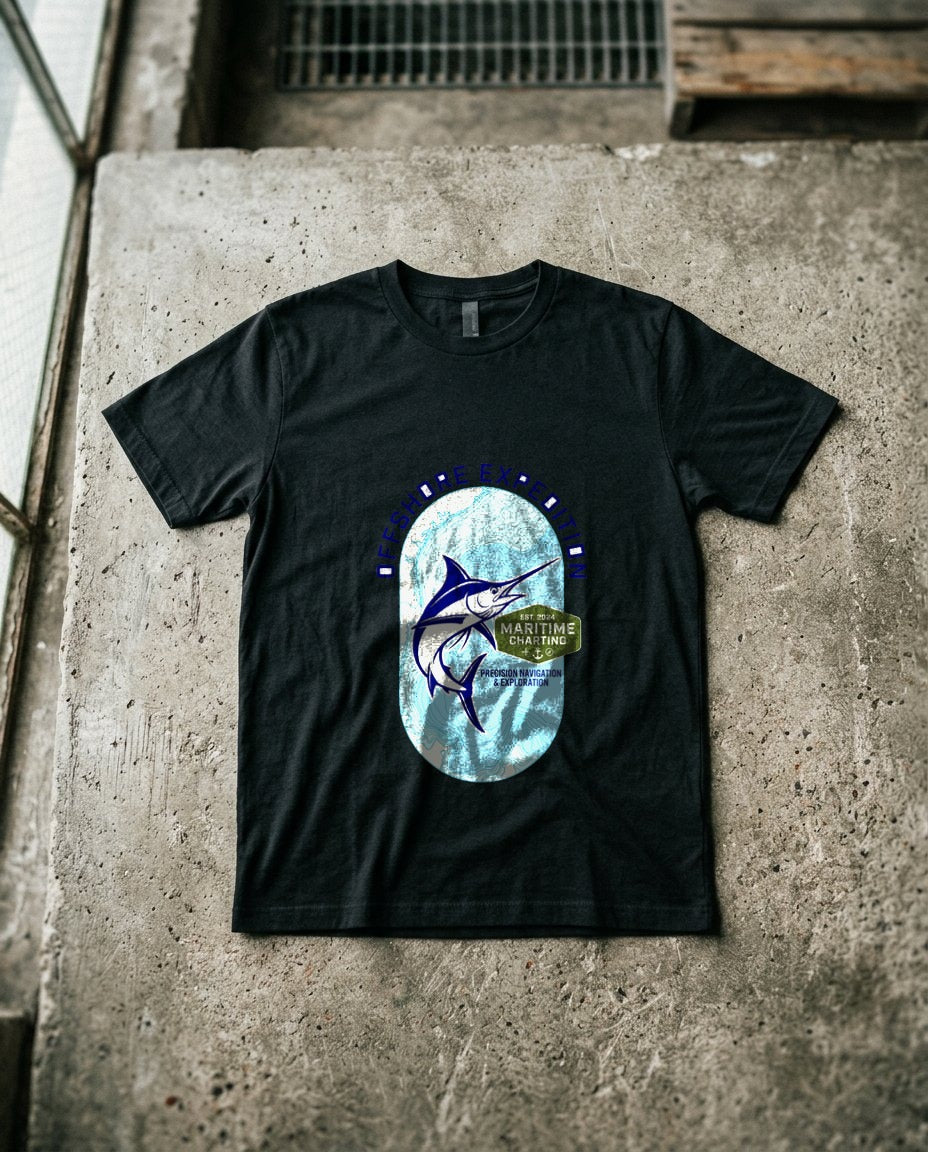Coastal Bathymetry Marlin Badge — lifestyle photo